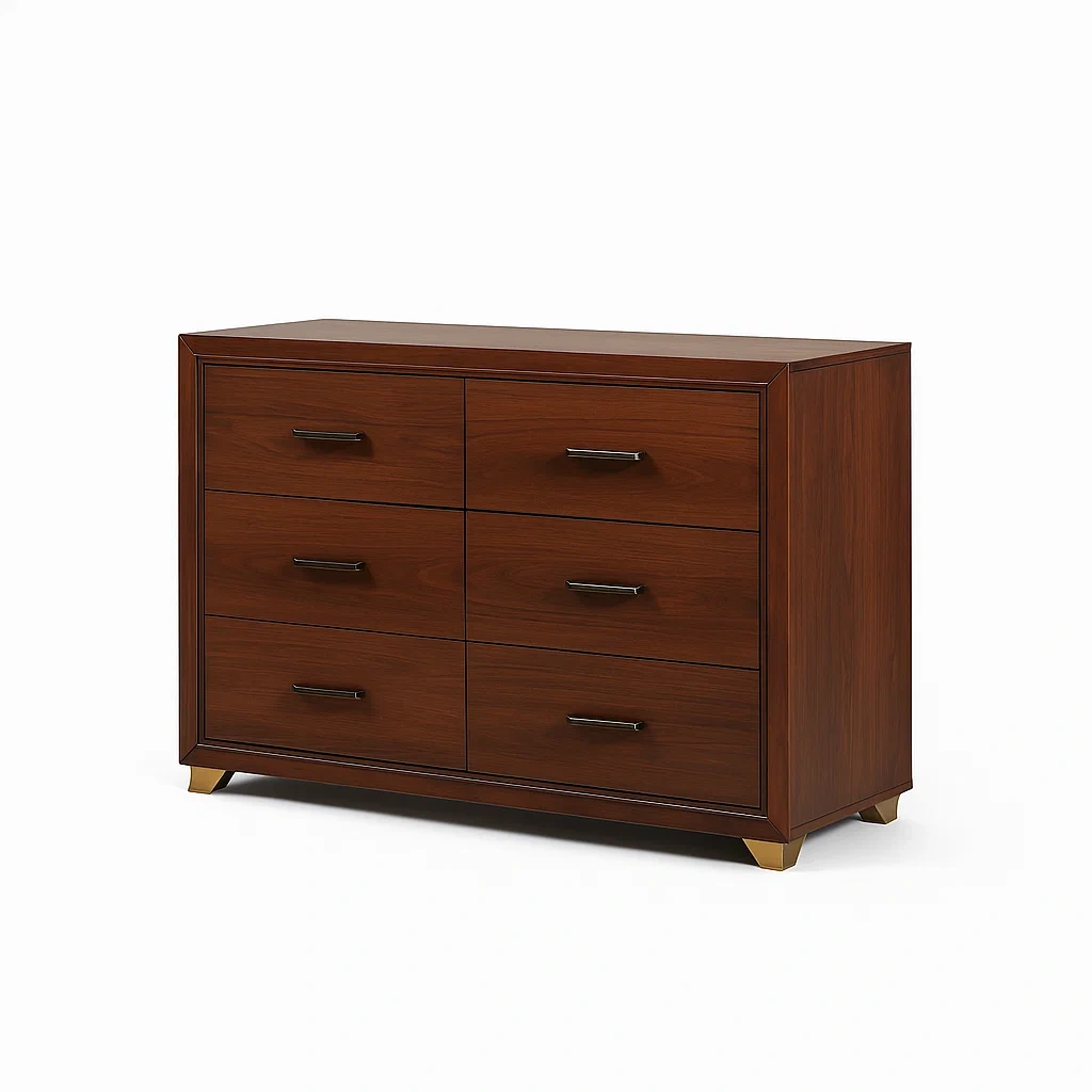 Kommode aus Holz mit 6 Schubladen-Decoreluno