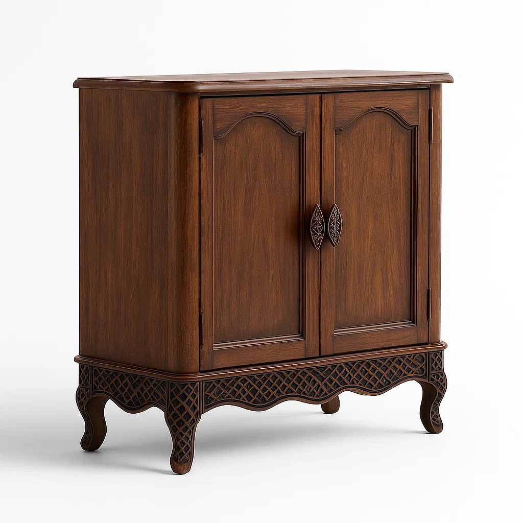 Holzschrank mit Zwei Türen Braun-Decoreluno