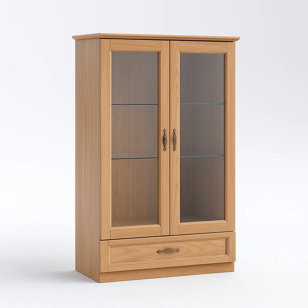 Vitrine aus Eichenholz mit Glastüren-Decoreluno