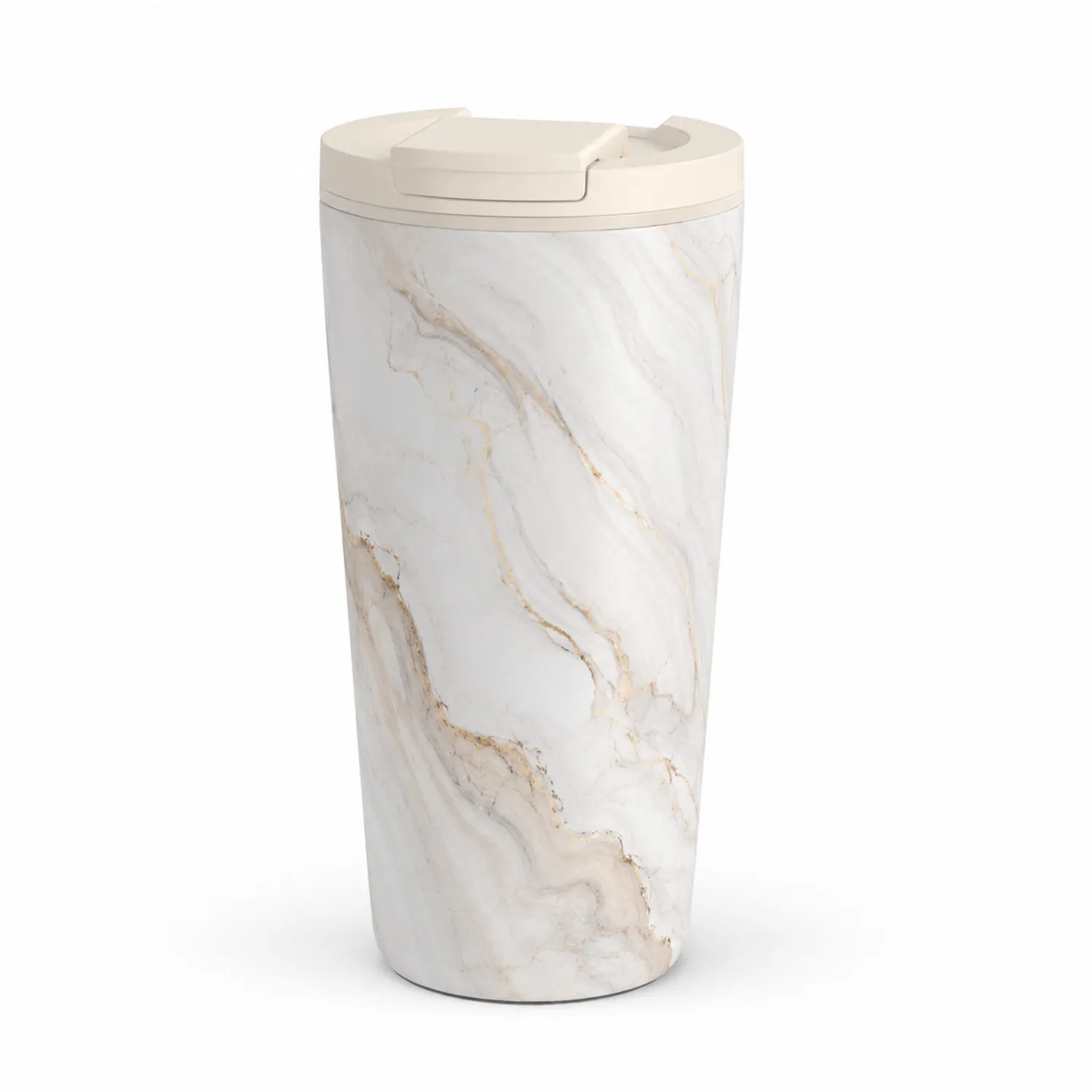 Tazza Termica effetto Marmo 450ml Bianca