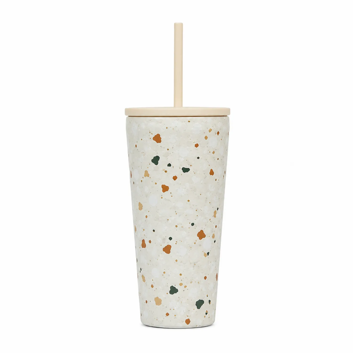 Tazza Termica Effetto Terrazzo con Cannuccia 750ml