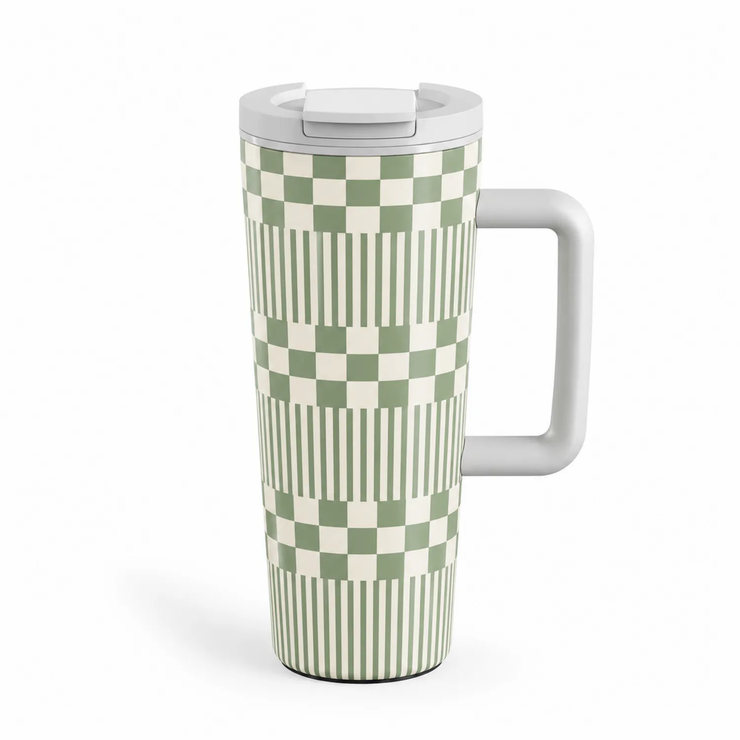 Tazza Termica Verde e Bianco con Manico
