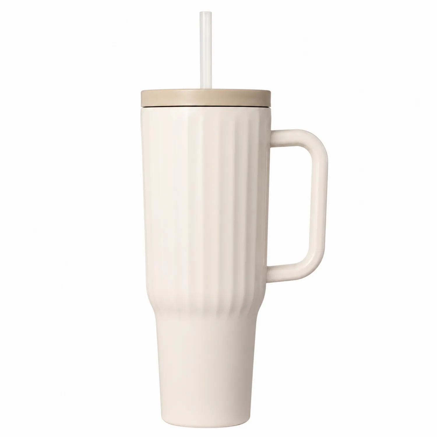 Tazza Termica con Cannuccia 710ml Bianco