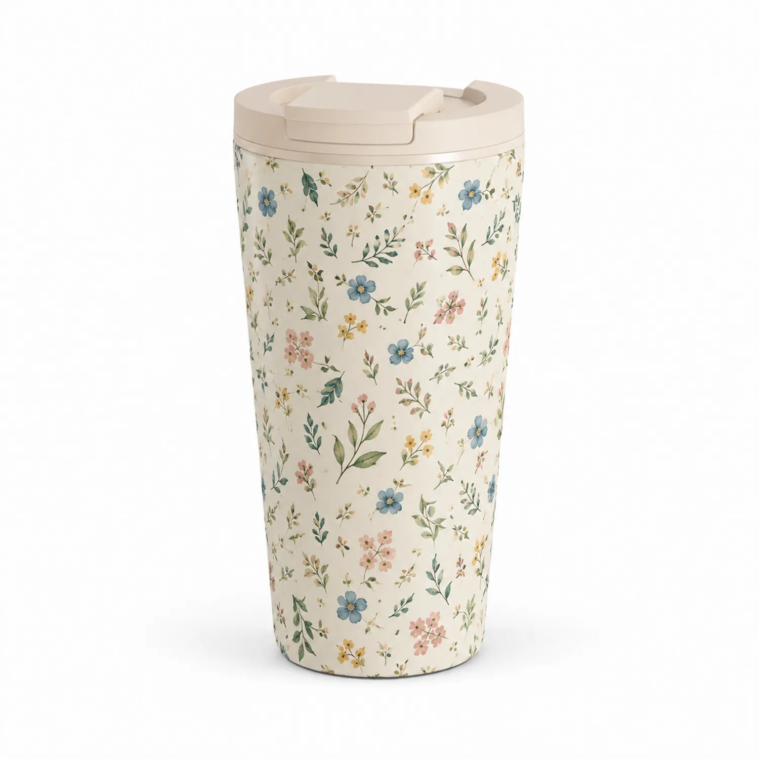 Tazza Termica 500ml con Motivo Floreale a Doppia Parete