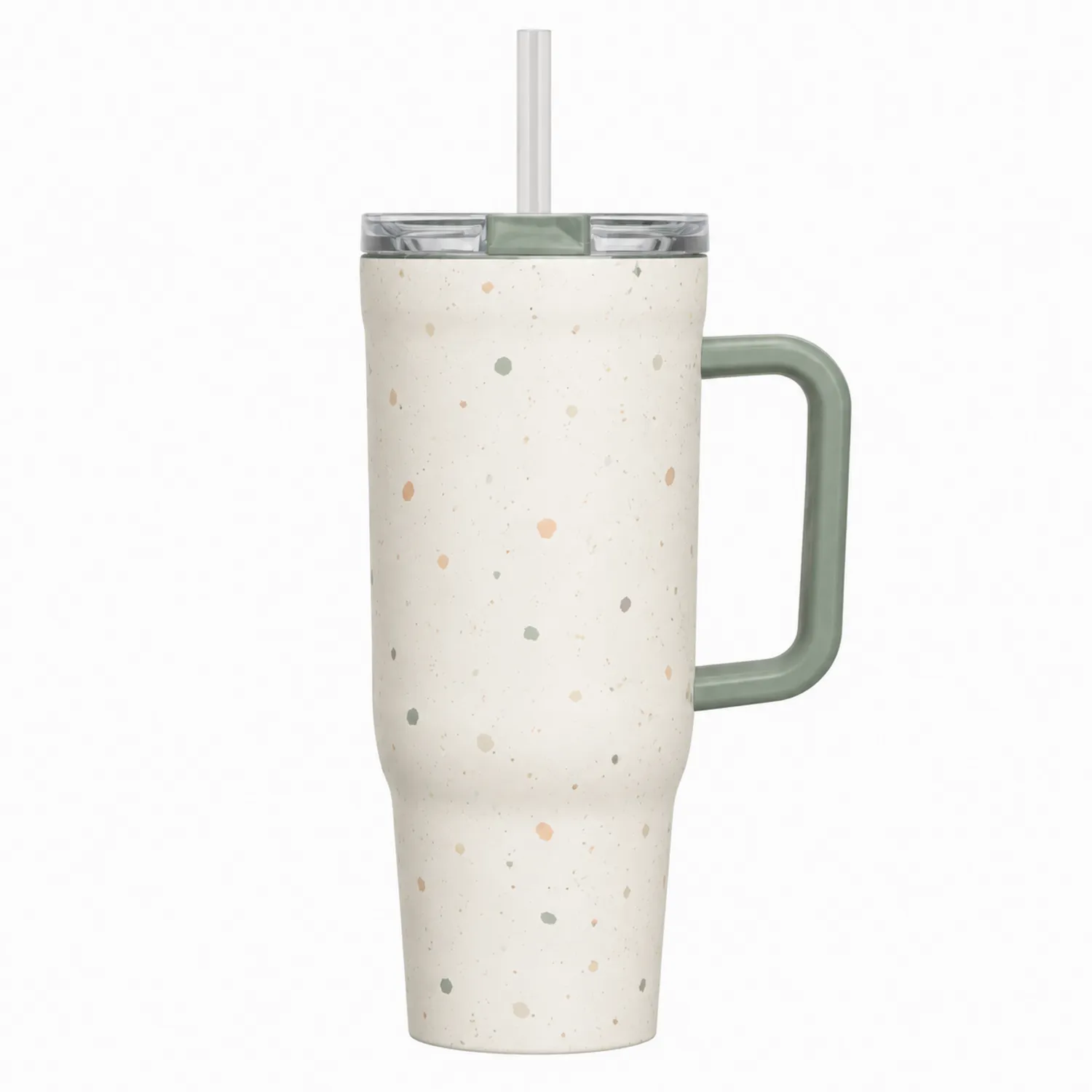 Bicchiere termico con cannuccia 900 ml effetto granito