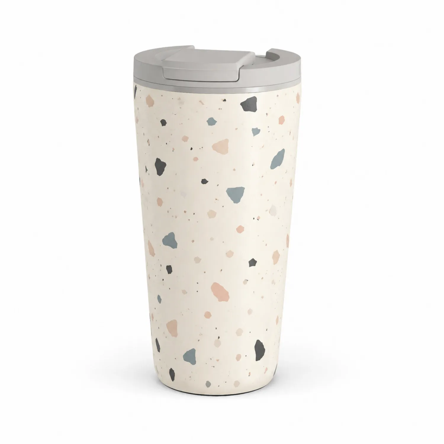 Tazza da viaggio isolamento 400ml con coperchio ermetico design terrazzo