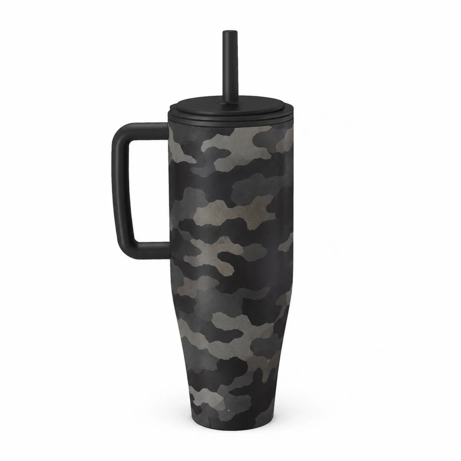 Tazza Termica con Cannuccia e Manico Mimetico
