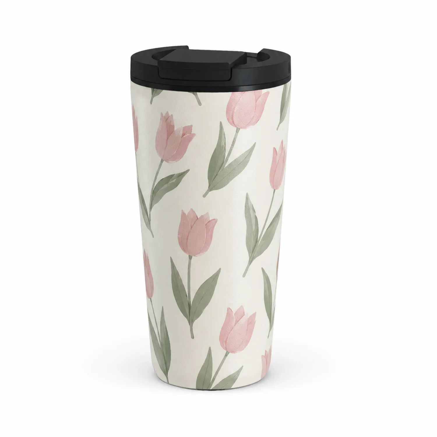Tazza Termica con Tulipani Rosa 400ml