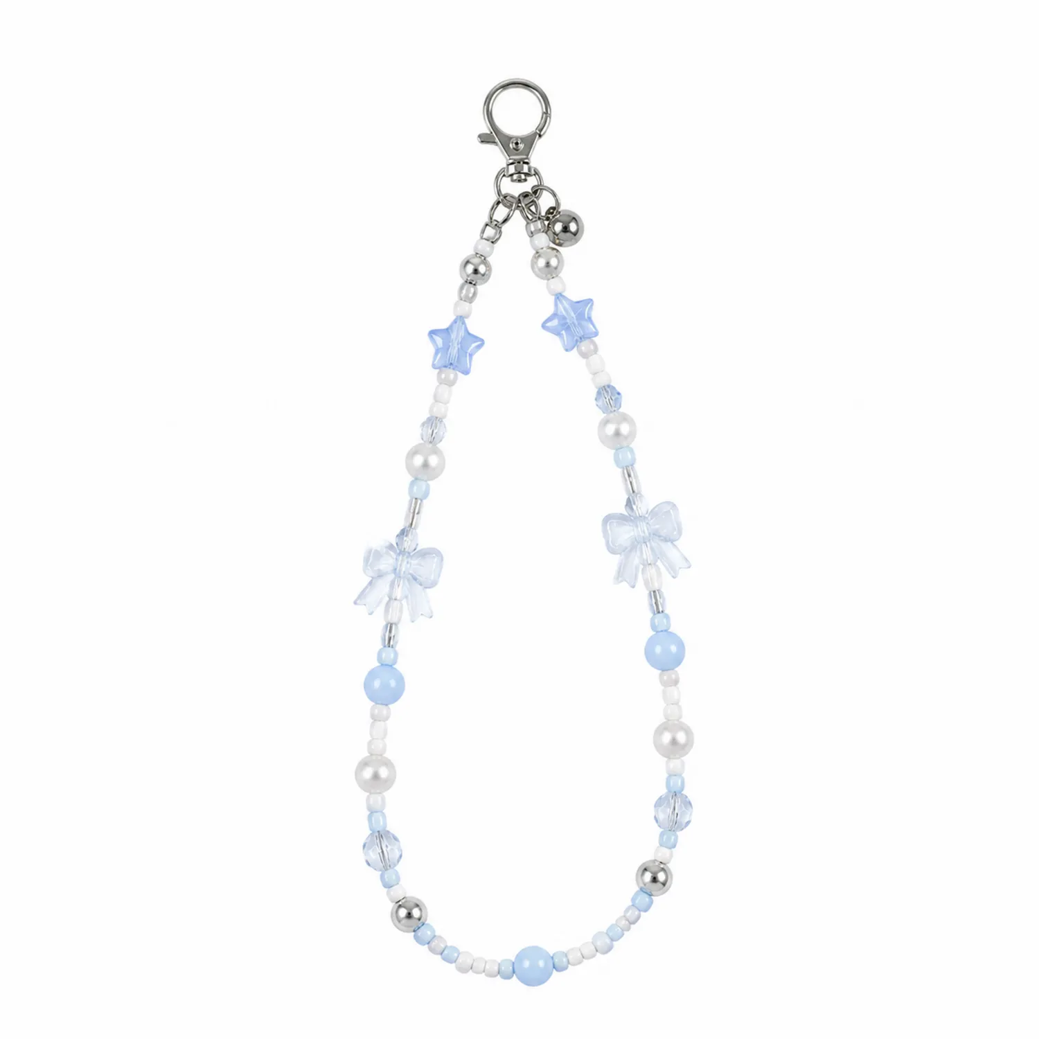 Cadena Decorativa para Móvil en Azul Claro y Blanco