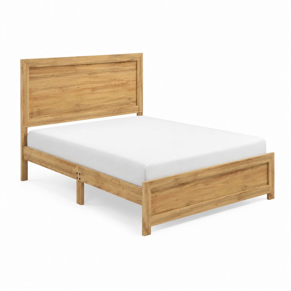 Cama de Madera de Roble Maciza 200x150 cm