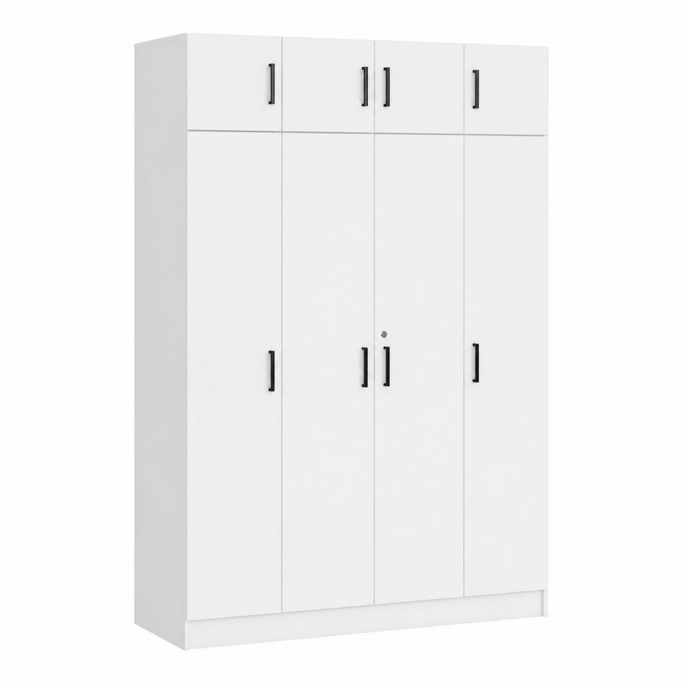 Armario de Madera con Puertas Dobles y Superiores 200x60x240 cm