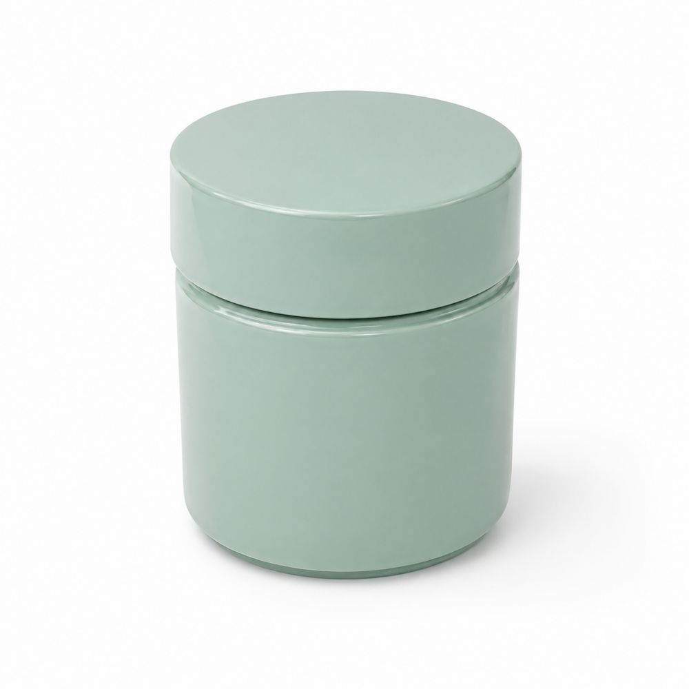 Mesa auxiliar de cerámica verde