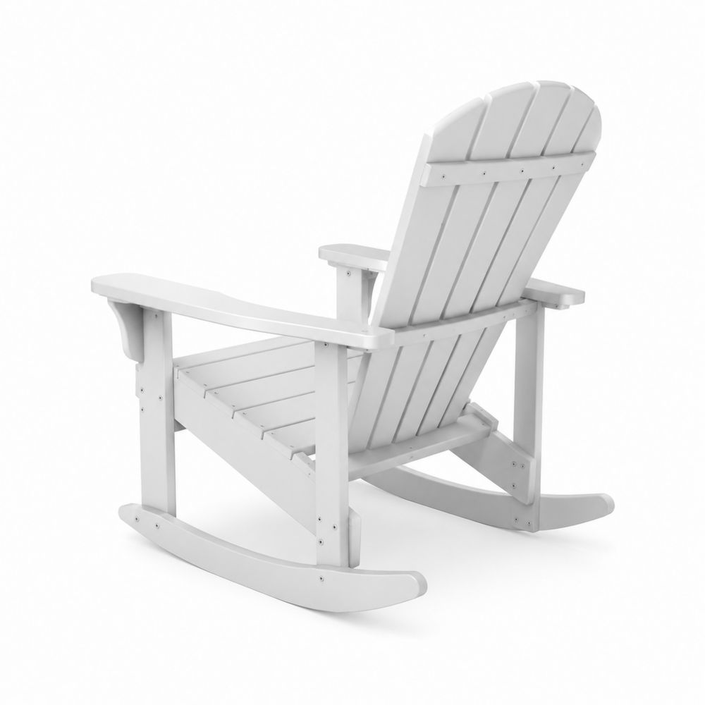 Mecedora Adirondack de Madera Plástica Blanca