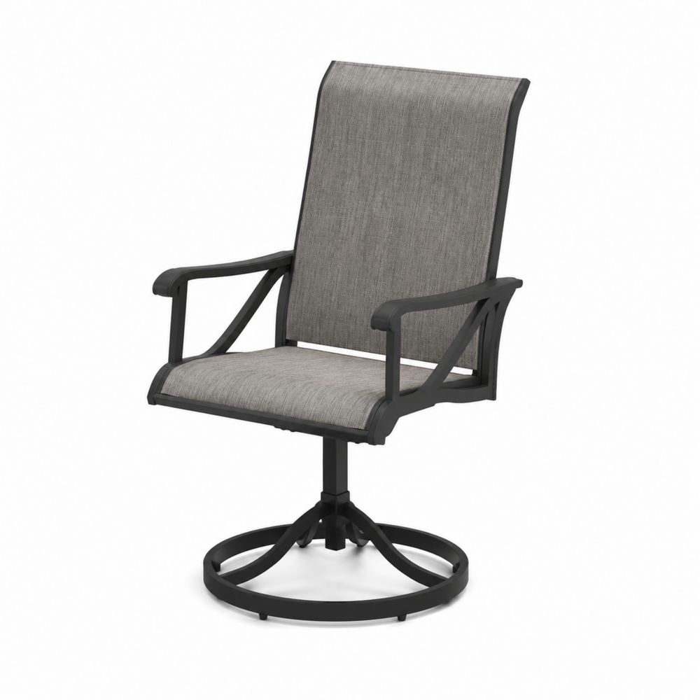 Silla Giratoria de Aluminio para Exterior 60x60x95 cm Gris