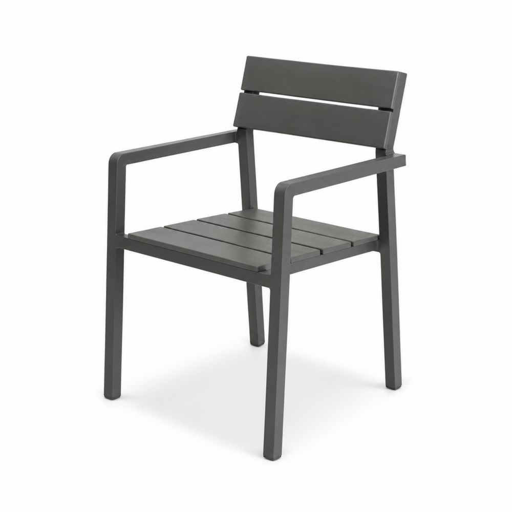 Silla de aluminio para exteriores 60x57x80 cm
