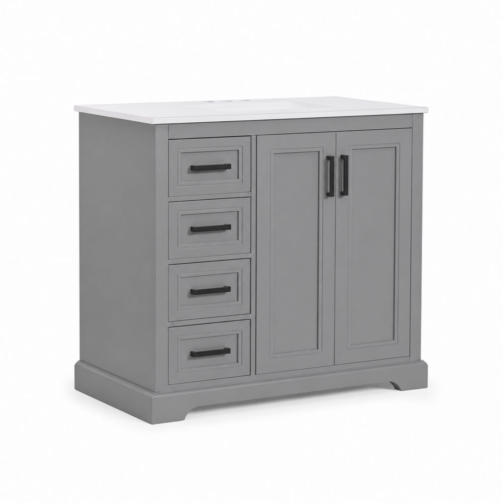 Mueble de baño de MDF con cajones y puertas
