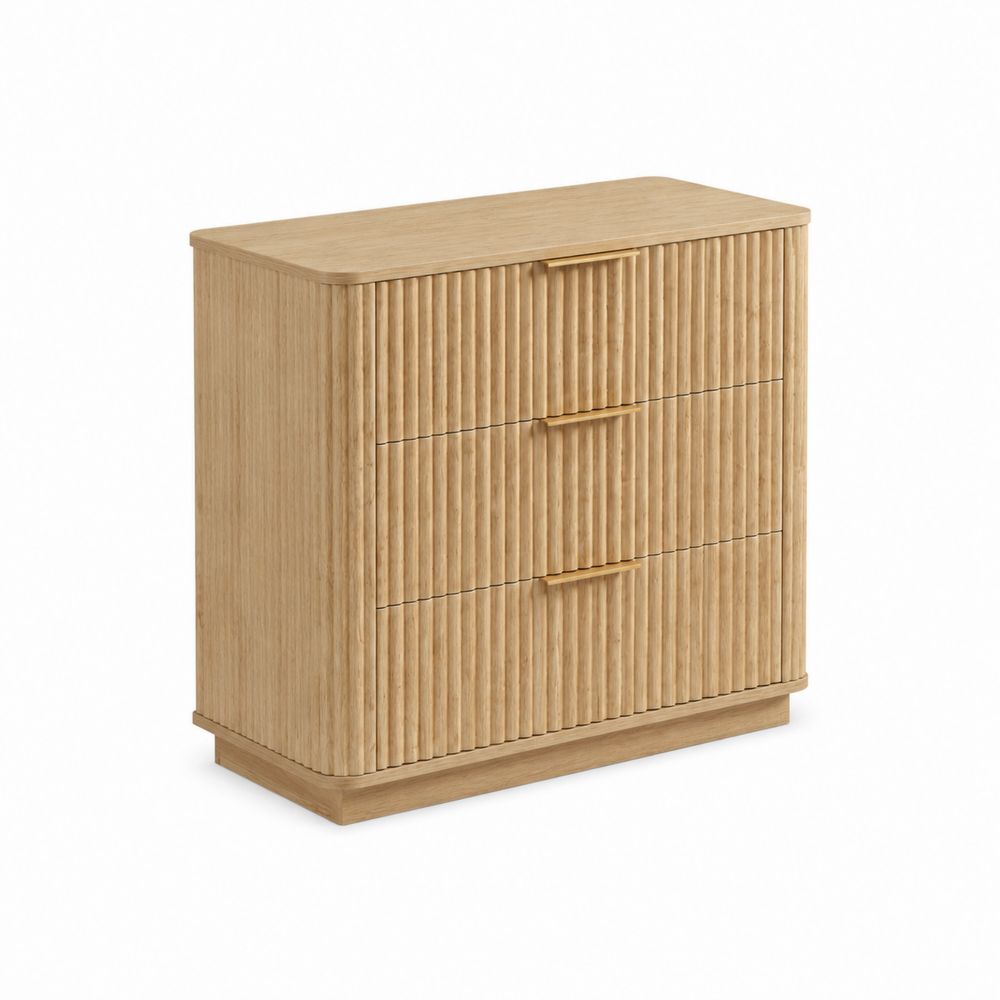 Cómoda de Madera con 3 Cajones Roble Natural