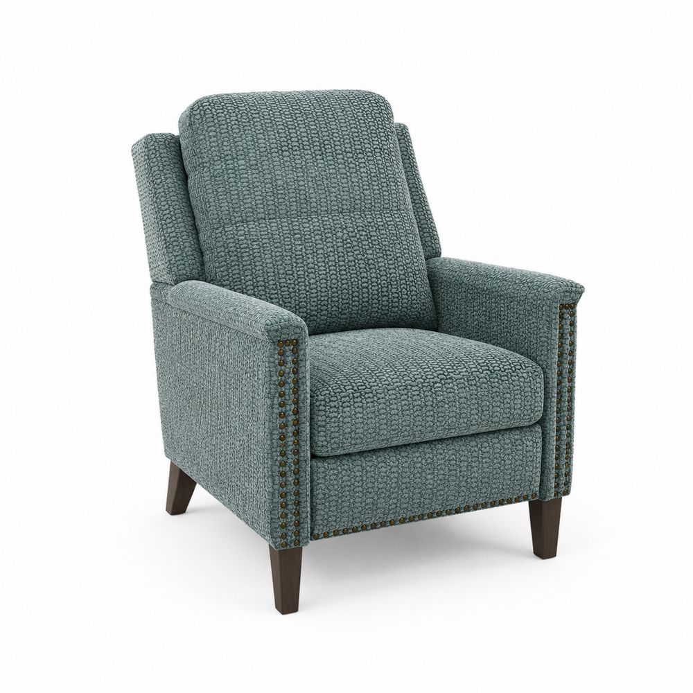 Sillón reclinable de poliéster azul