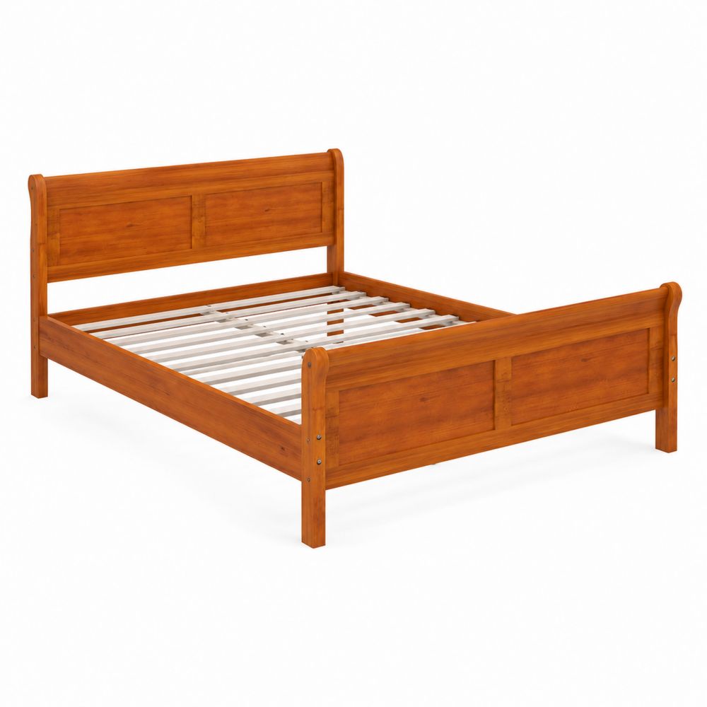 Cama de madera 200x150 cm Marrón