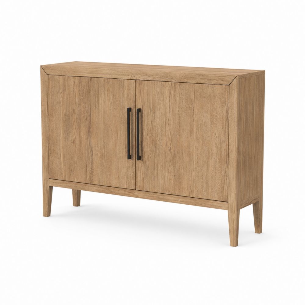 Aparador de Madera de Roble con Dos Puertas