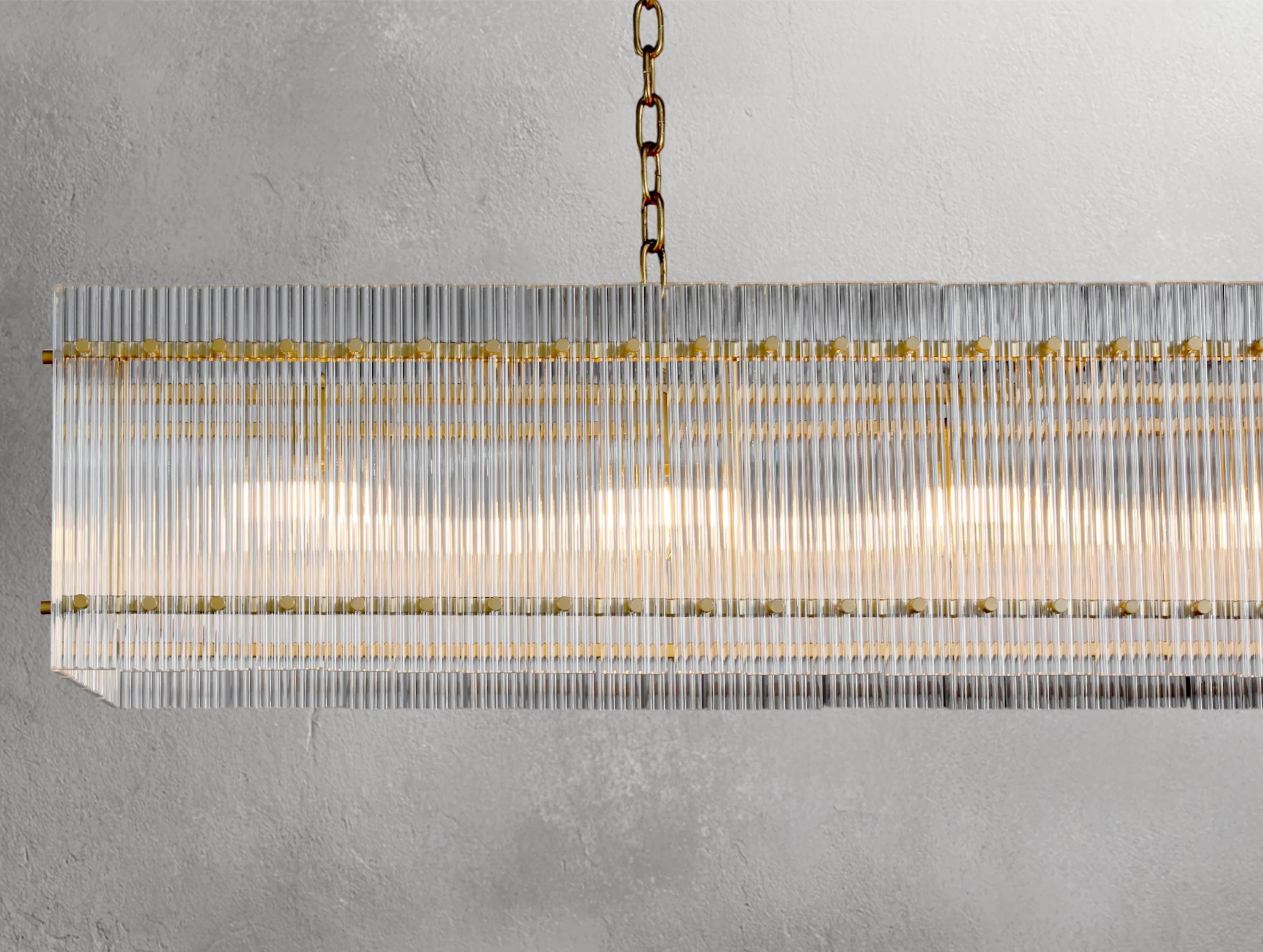 Royce Rectangular Chandelier ZELNO LIGHTING