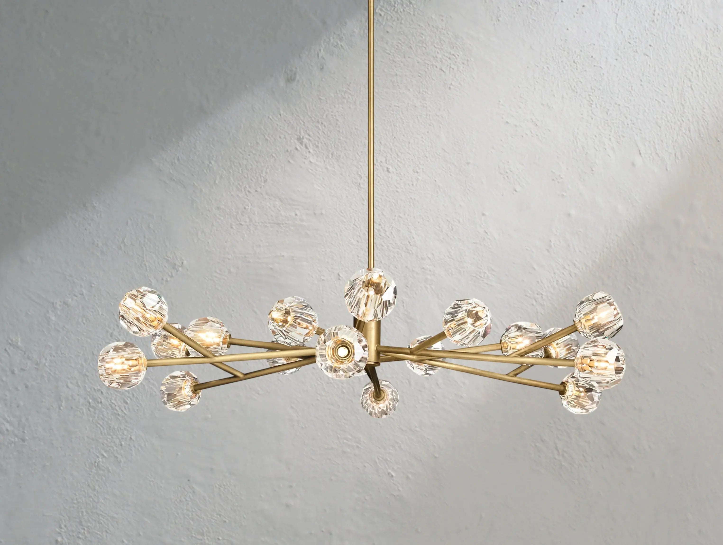 Orbital Cristal Glass Round Chandelier ZELNO LIGHTING