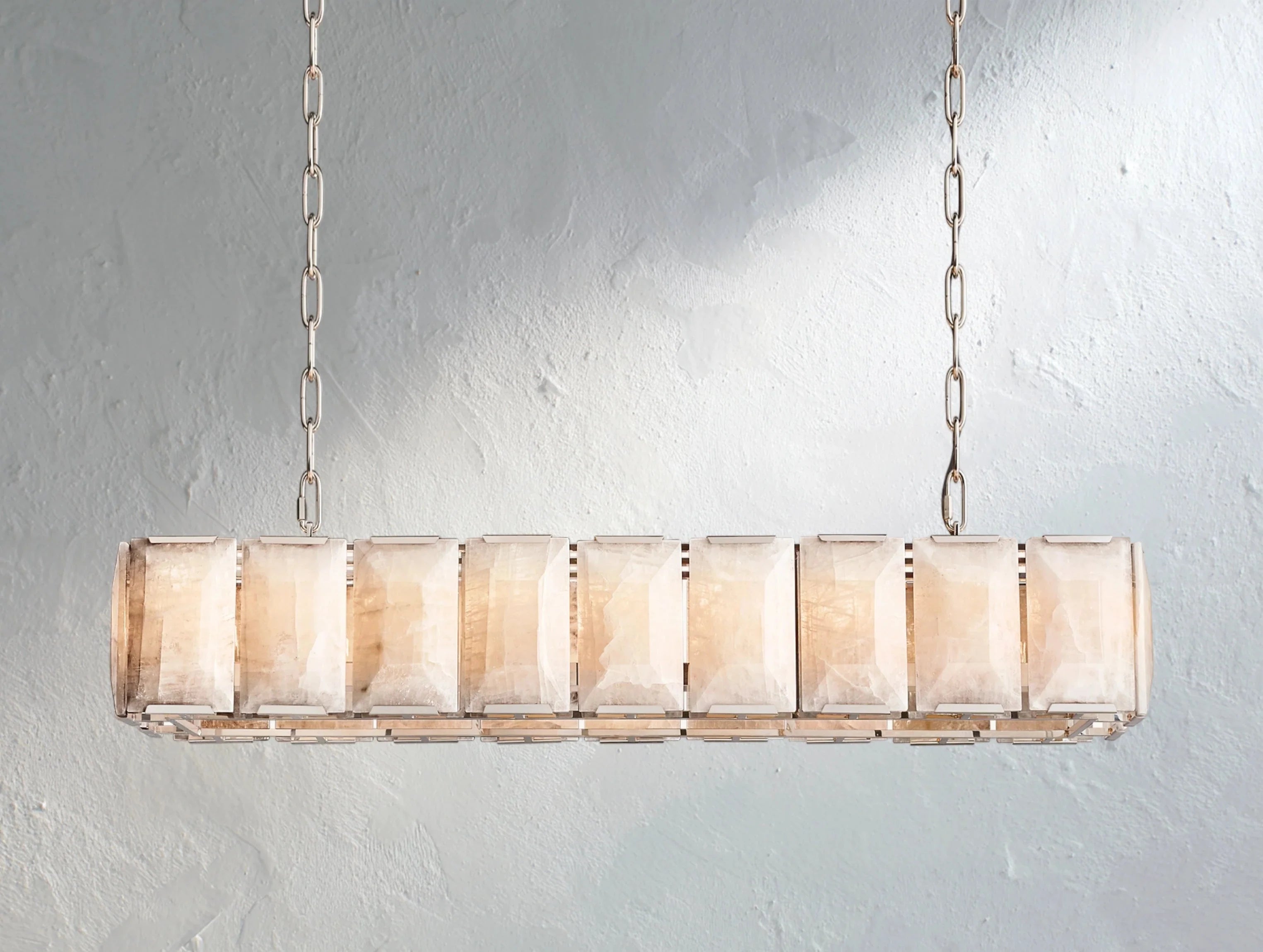 Valonne Calcite Rectangular Chandelier ZELNO LIGHTING