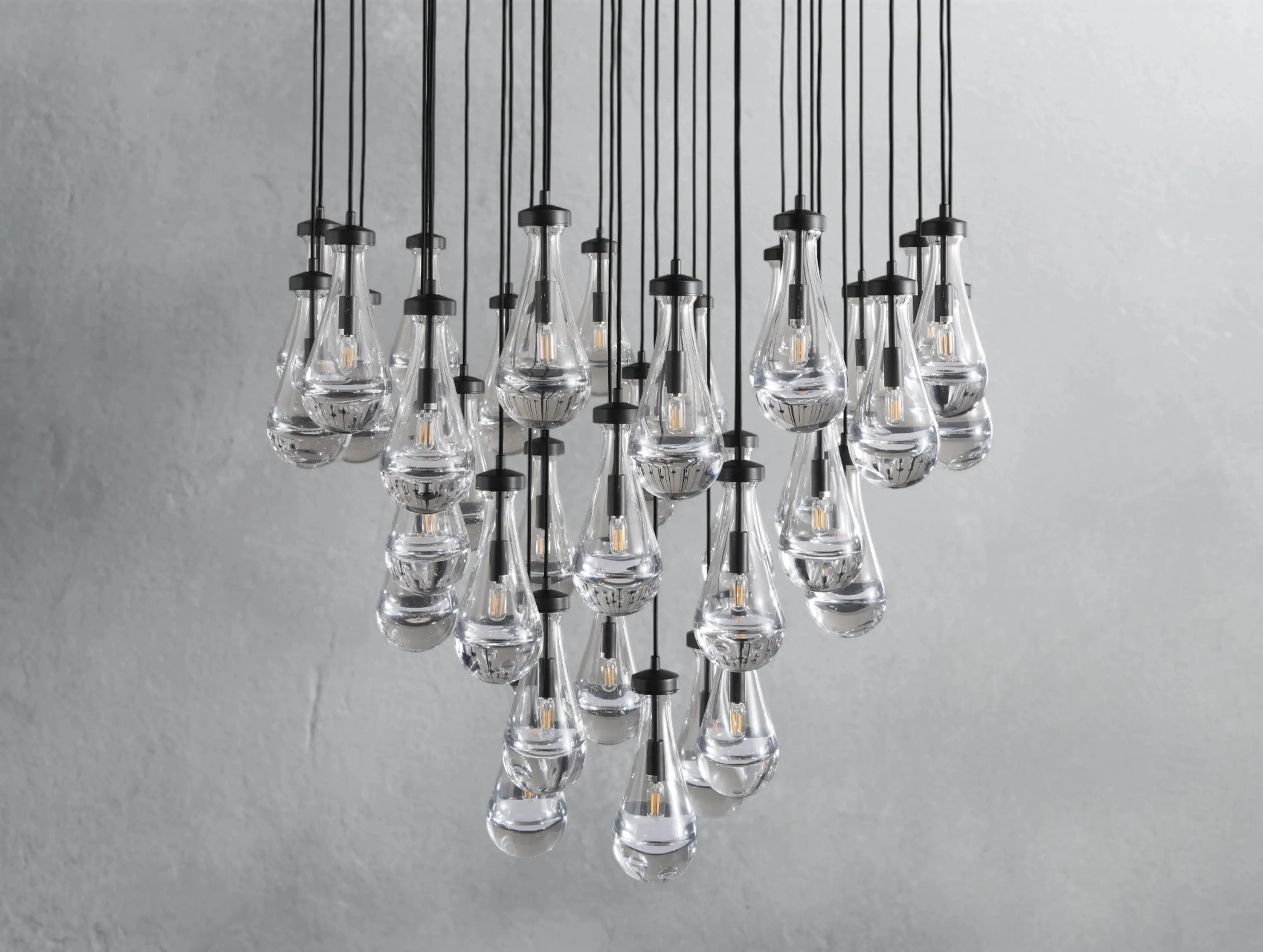 Rainfall Round Chandelier ZELNO LIGHTING