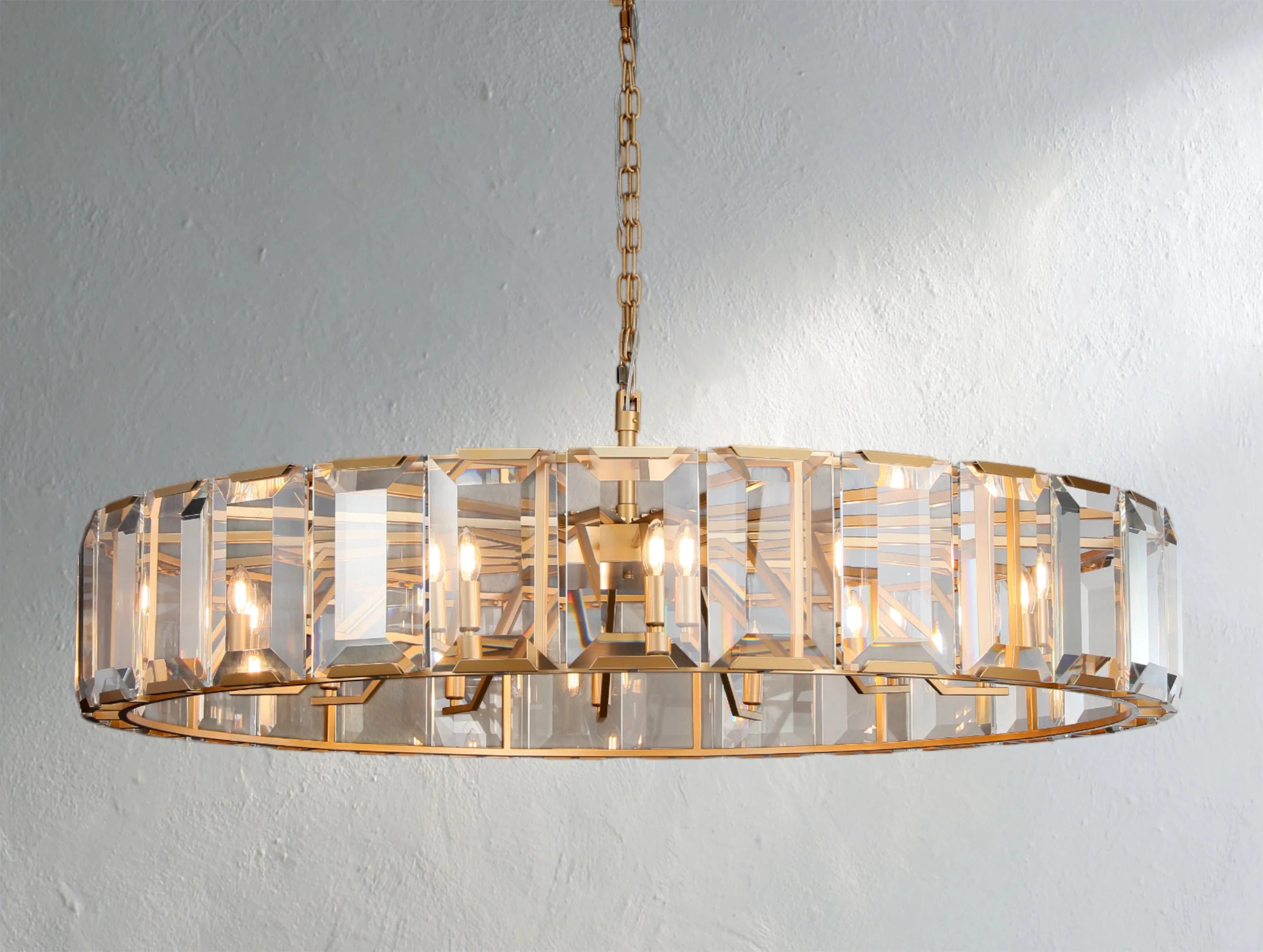 Valonne Crystal Round Chandelier ZELNO LIGHTING