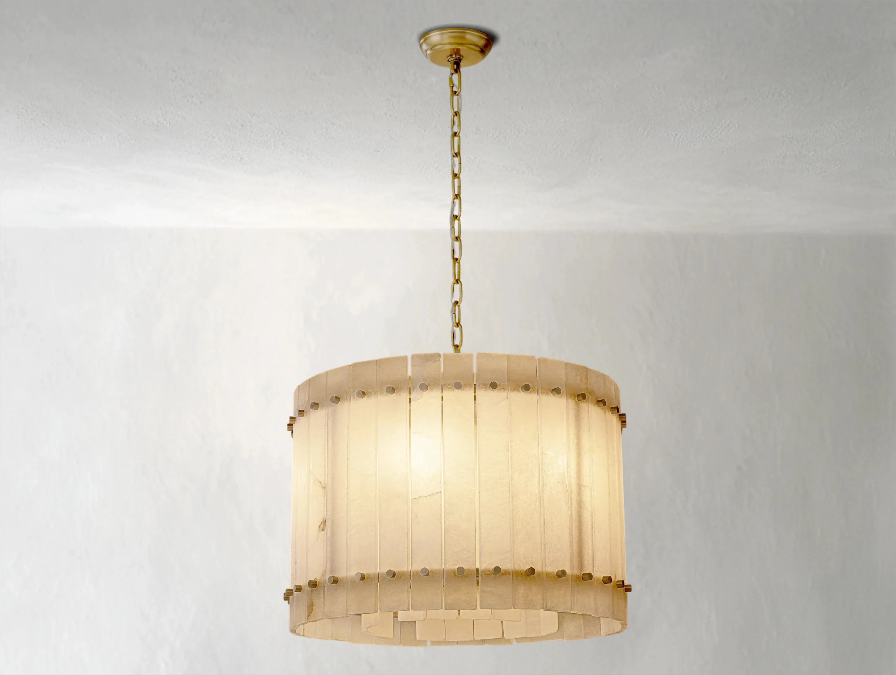Royce Alabaster Round Chandelier ZELNO LIGHTING