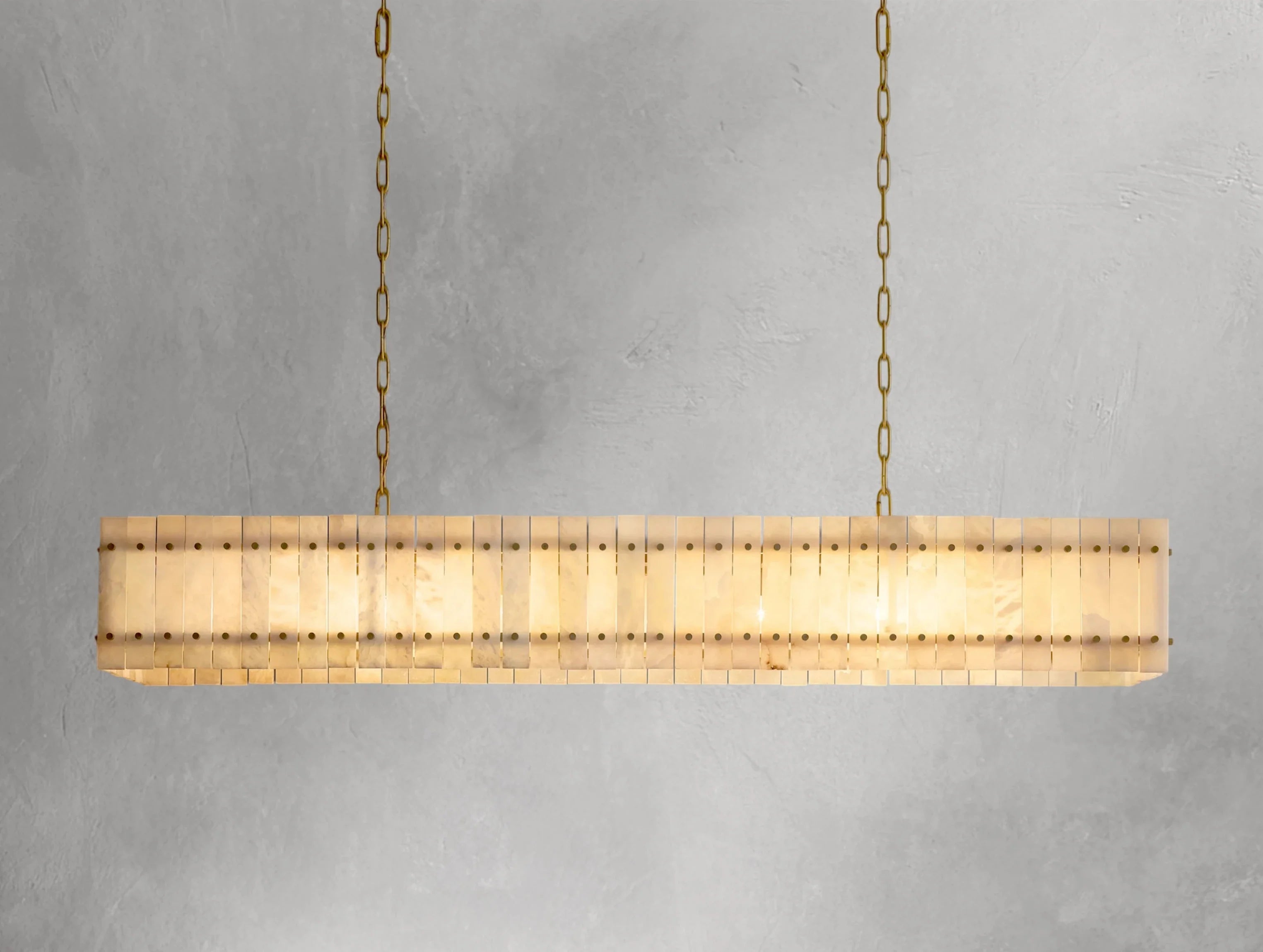 Royce Alabaster Linear Chandelier ZELNO LIGHTING