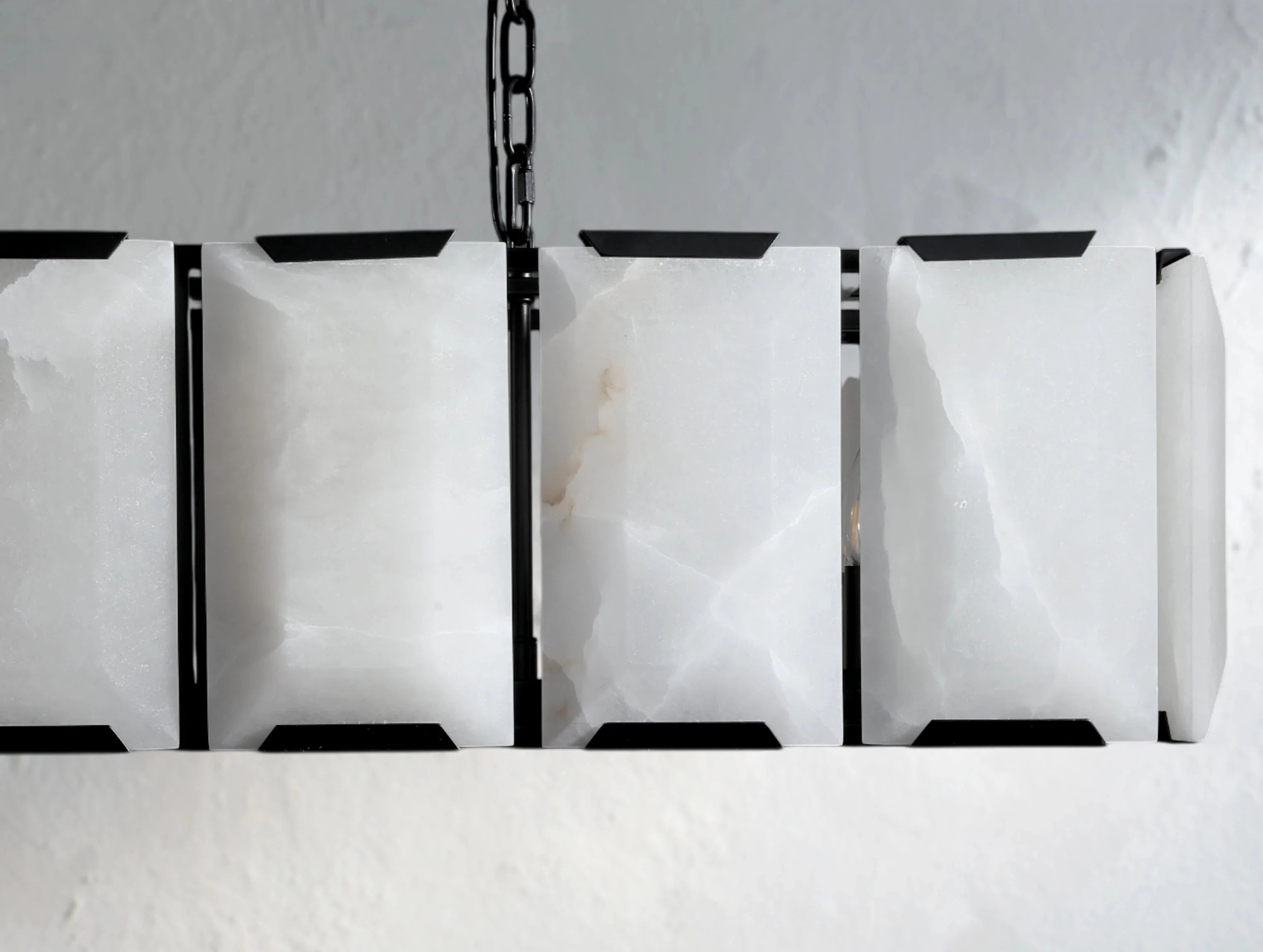 Valonne Calcite Rectangular Chandelier ZELNO LIGHTING