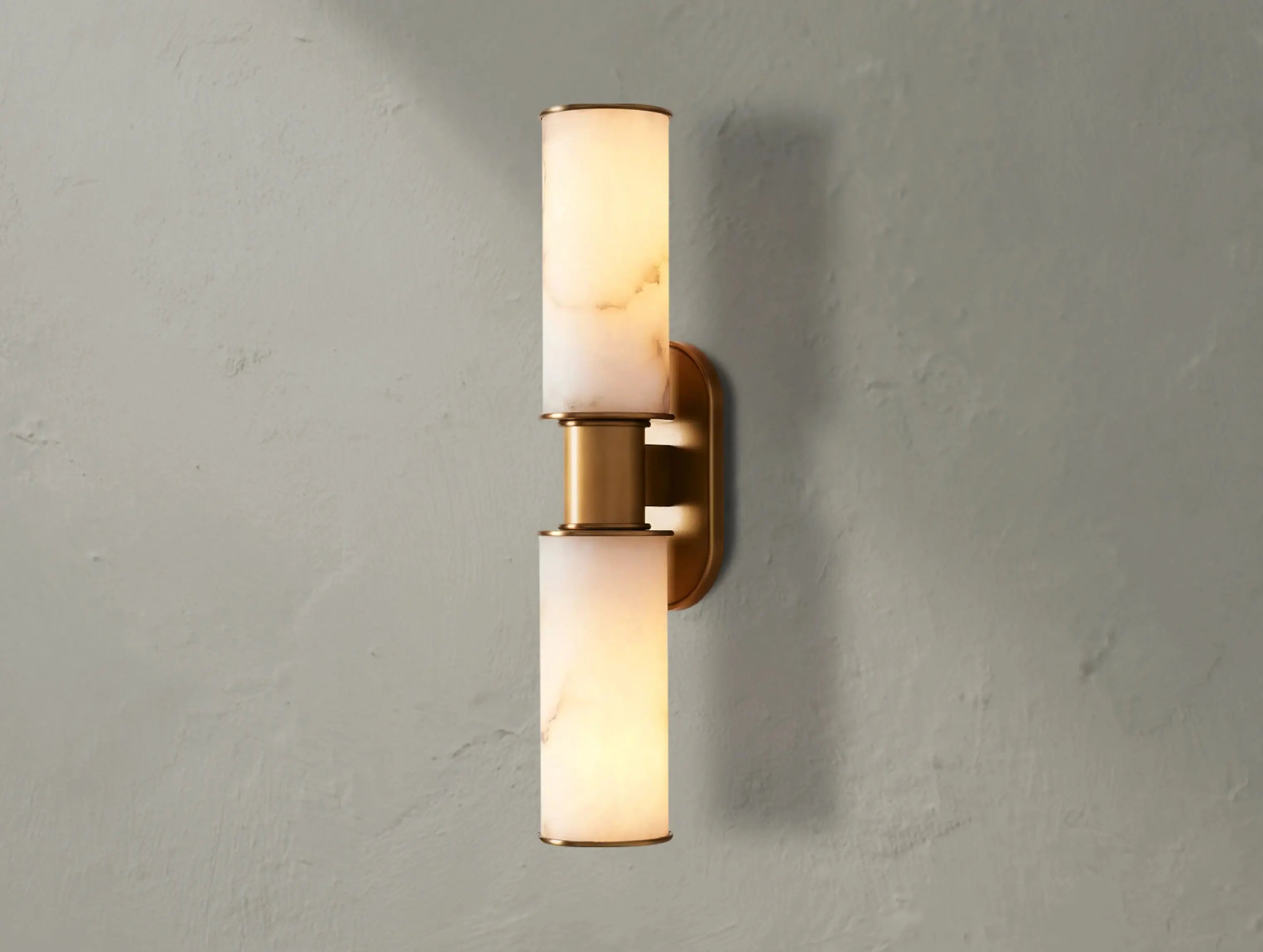 Horlin Double Sconce in Alabaster ZELNO LIGHTING