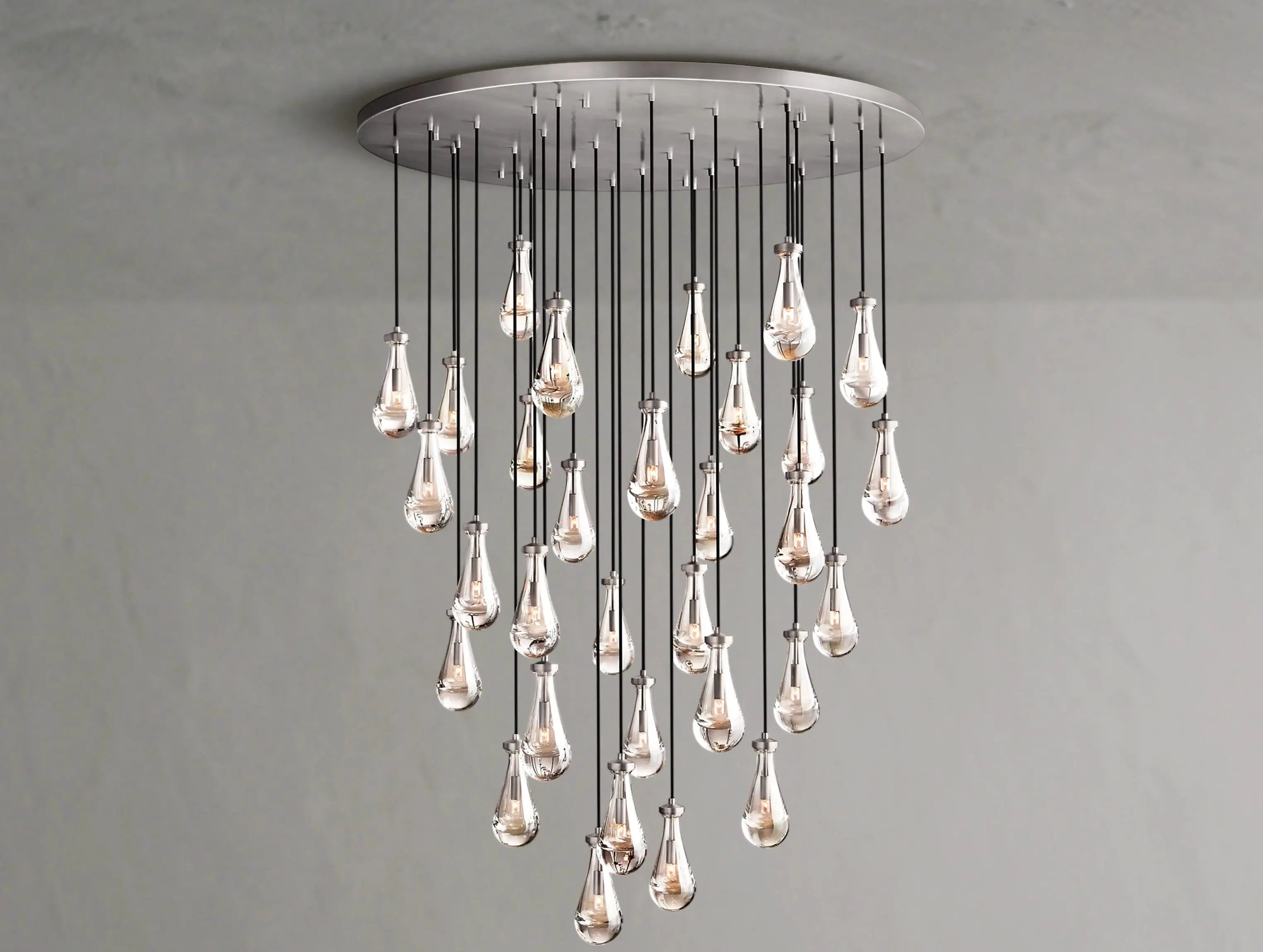 Rainfall Round Chandelier ZELNO LIGHTING