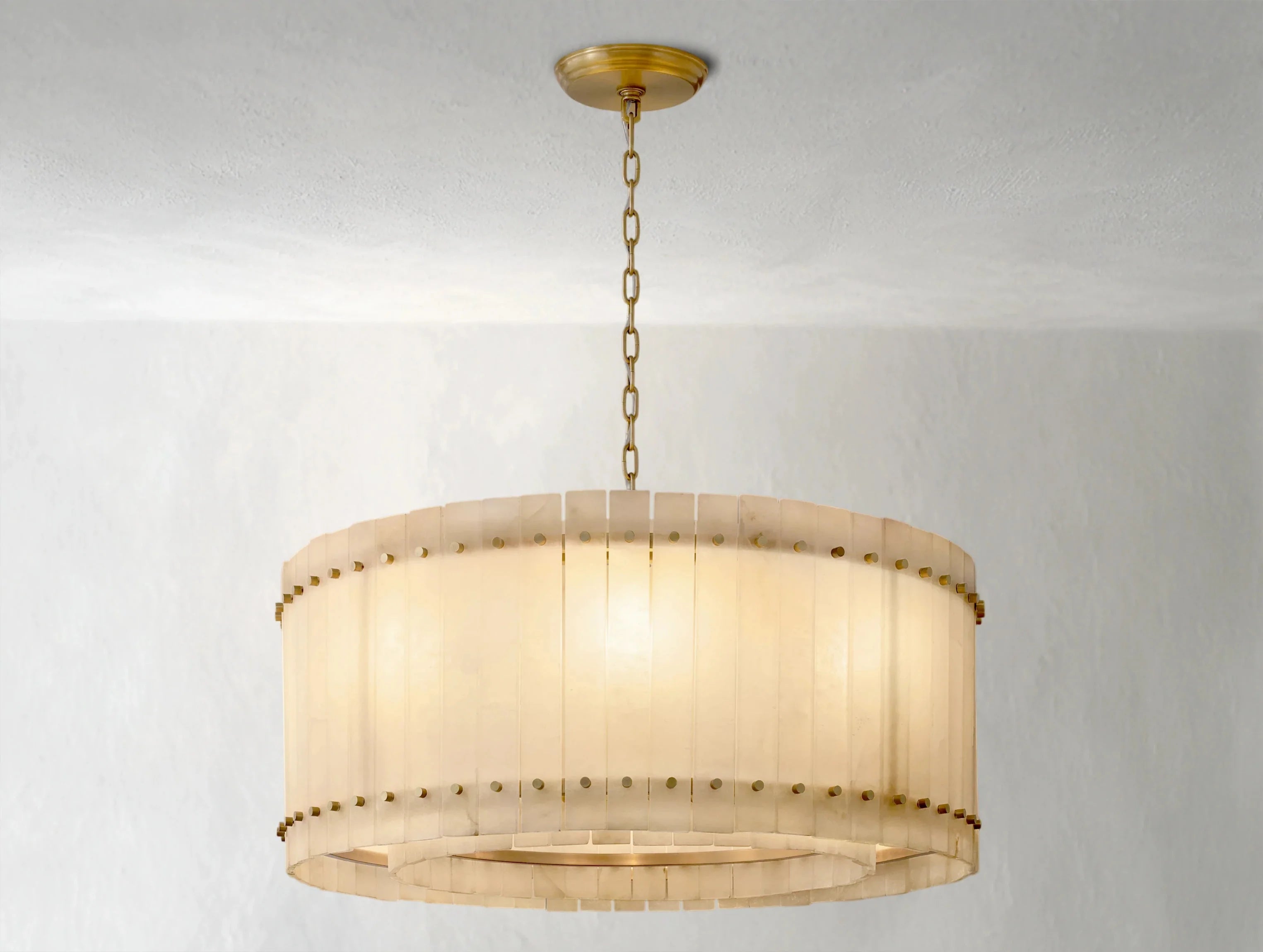 Royce Alabaster Round Chandelier ZELNO LIGHTING