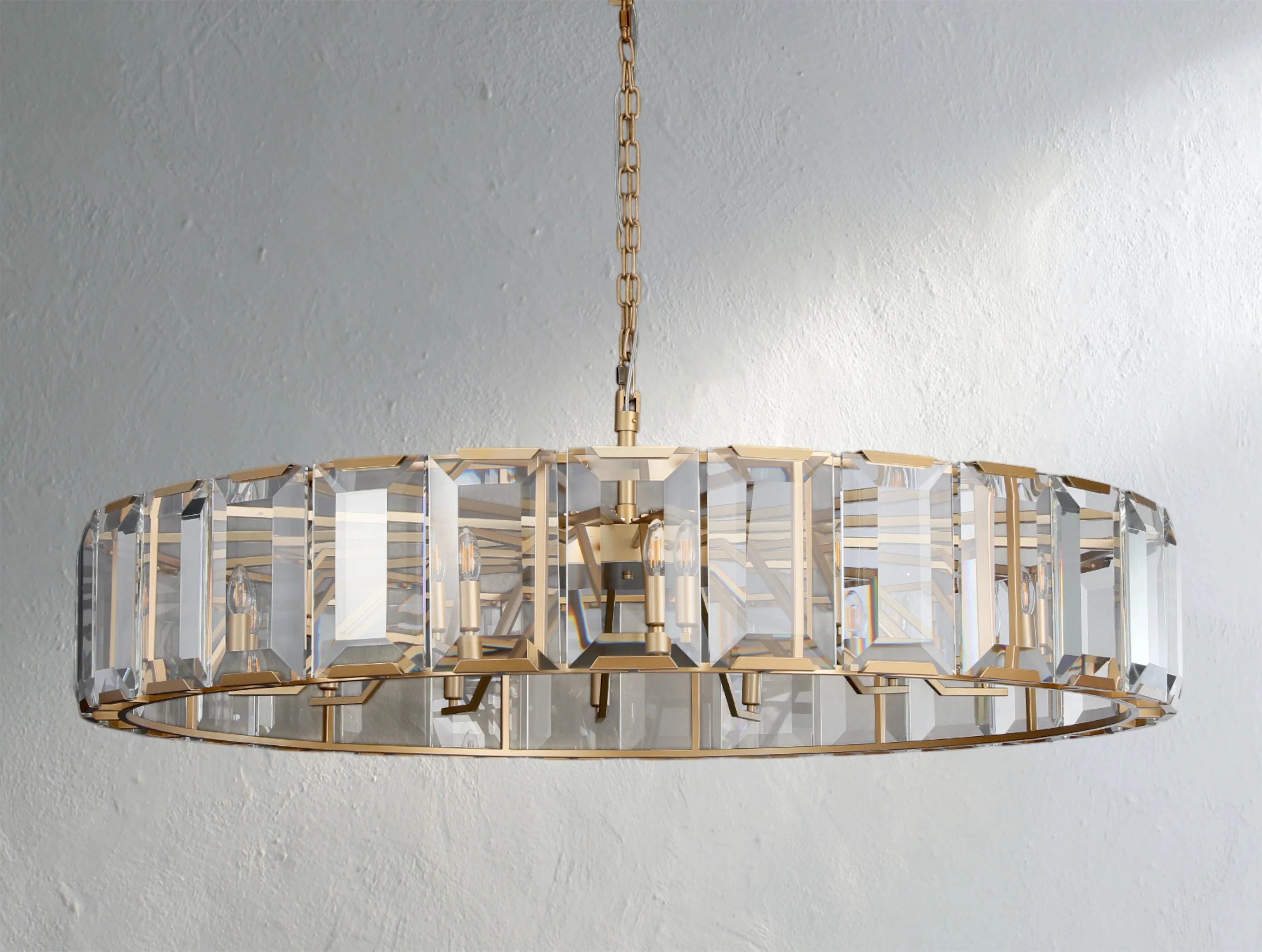 Valonne Crystal Round Chandelier ZELNO LIGHTING