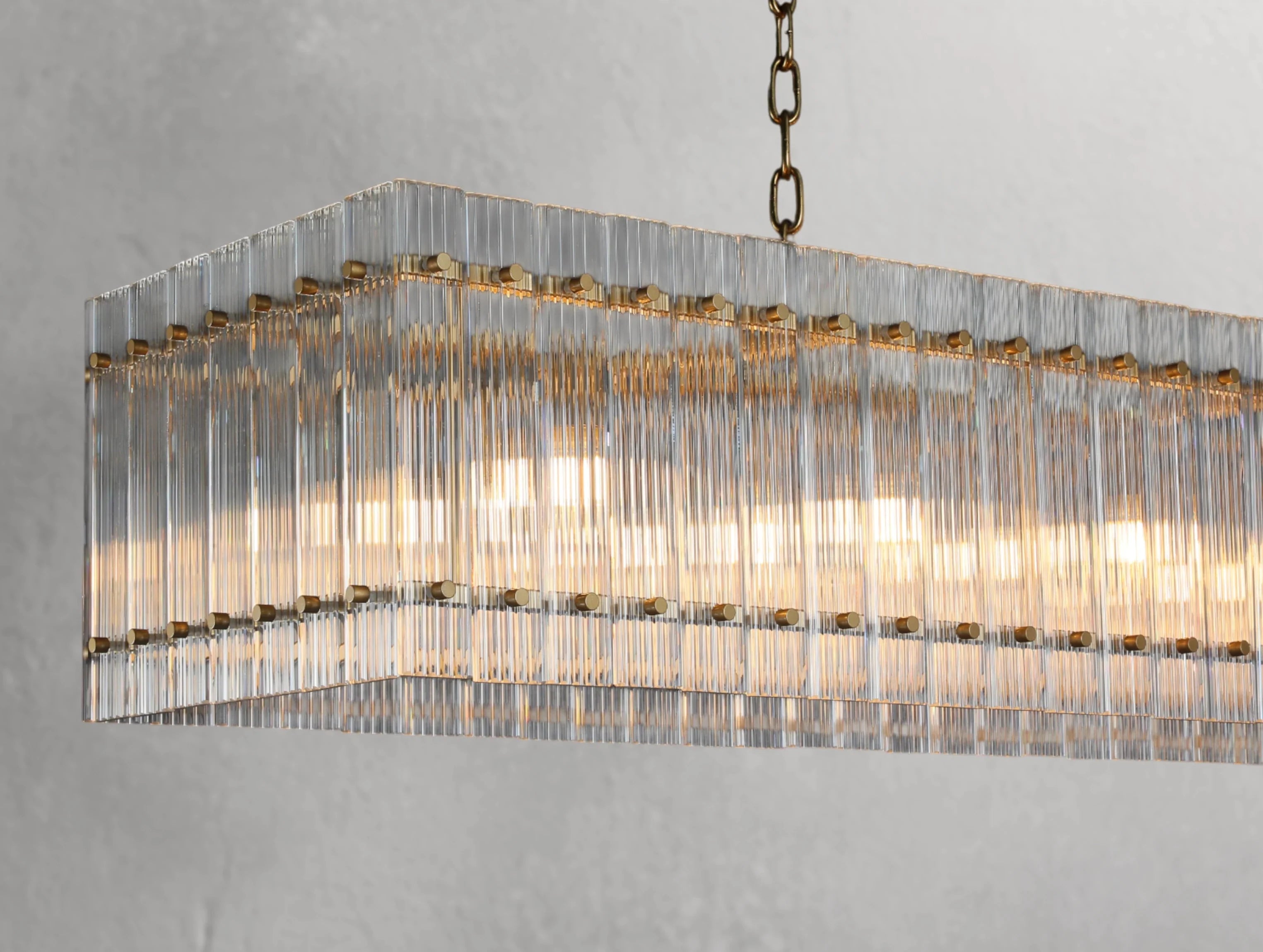 Royce Rectangular Chandelier ZELNO LIGHTING