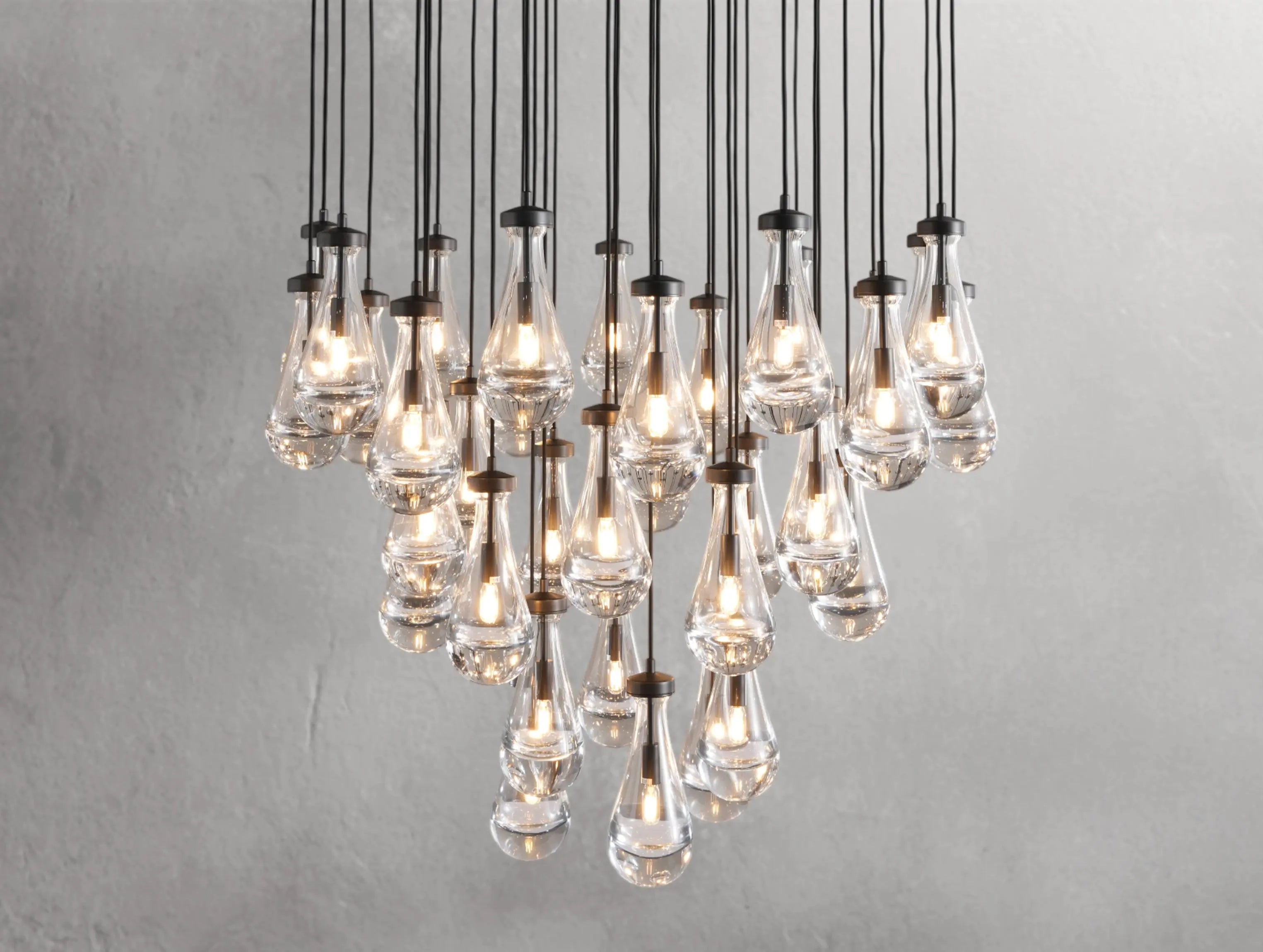 Rainfall Round Chandelier ZELNO LIGHTING