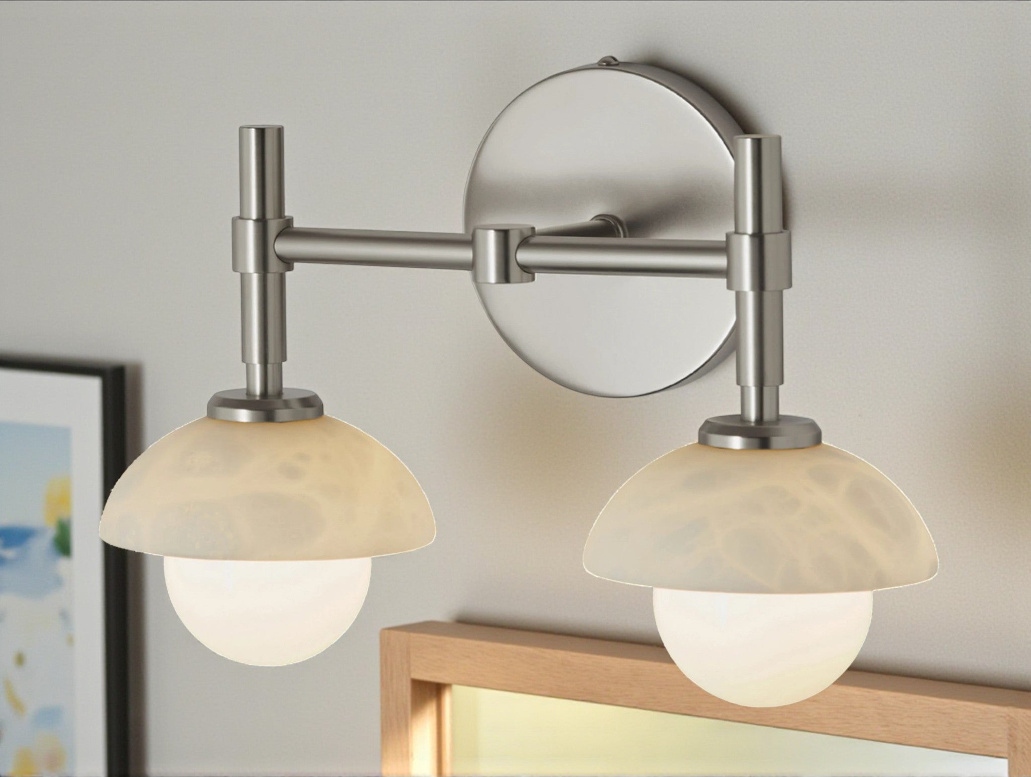 Greensh Double Sconce - ZELNO LIGHTING