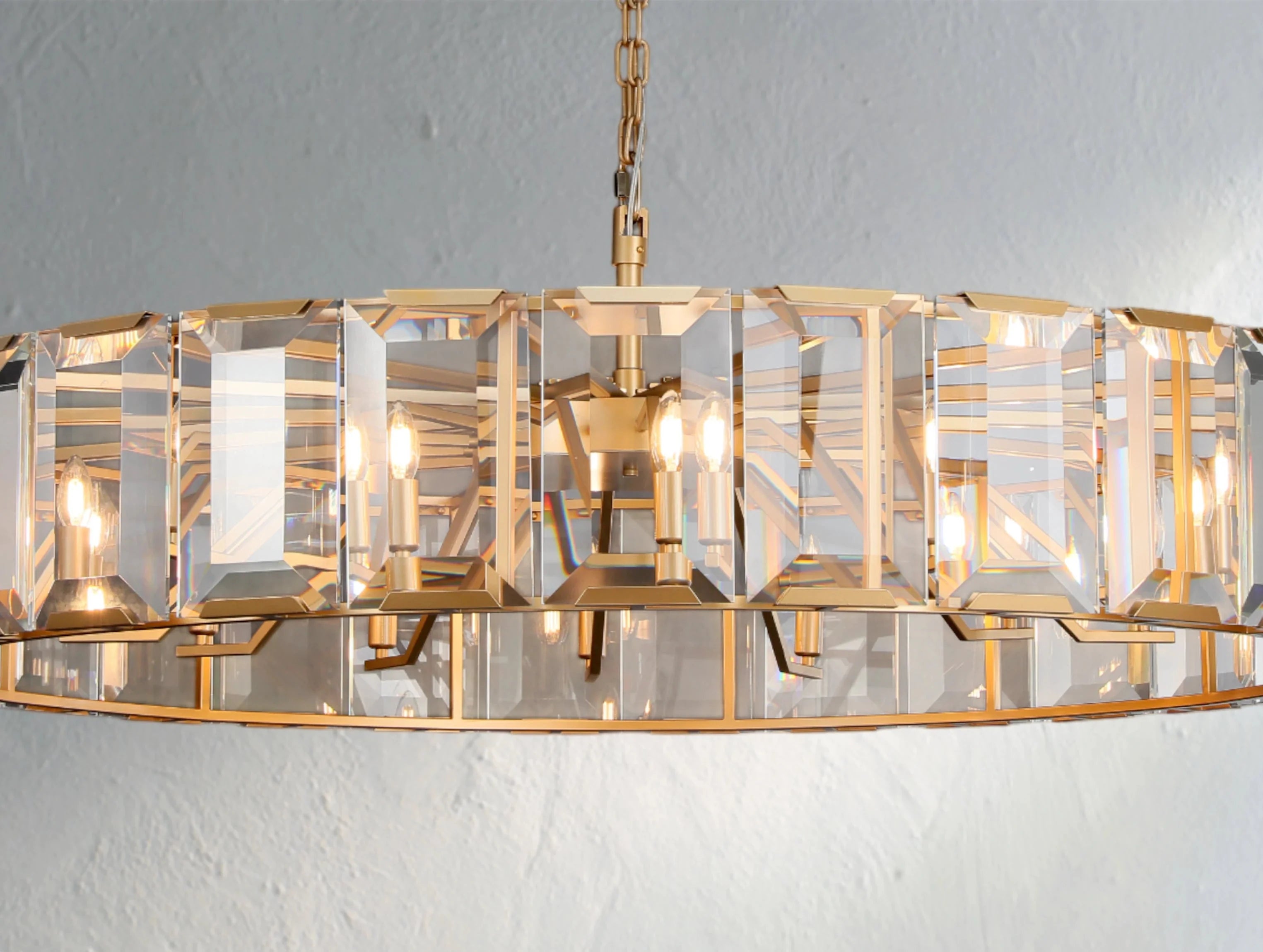 Valonne Crystal Round Chandelier ZELNO LIGHTING