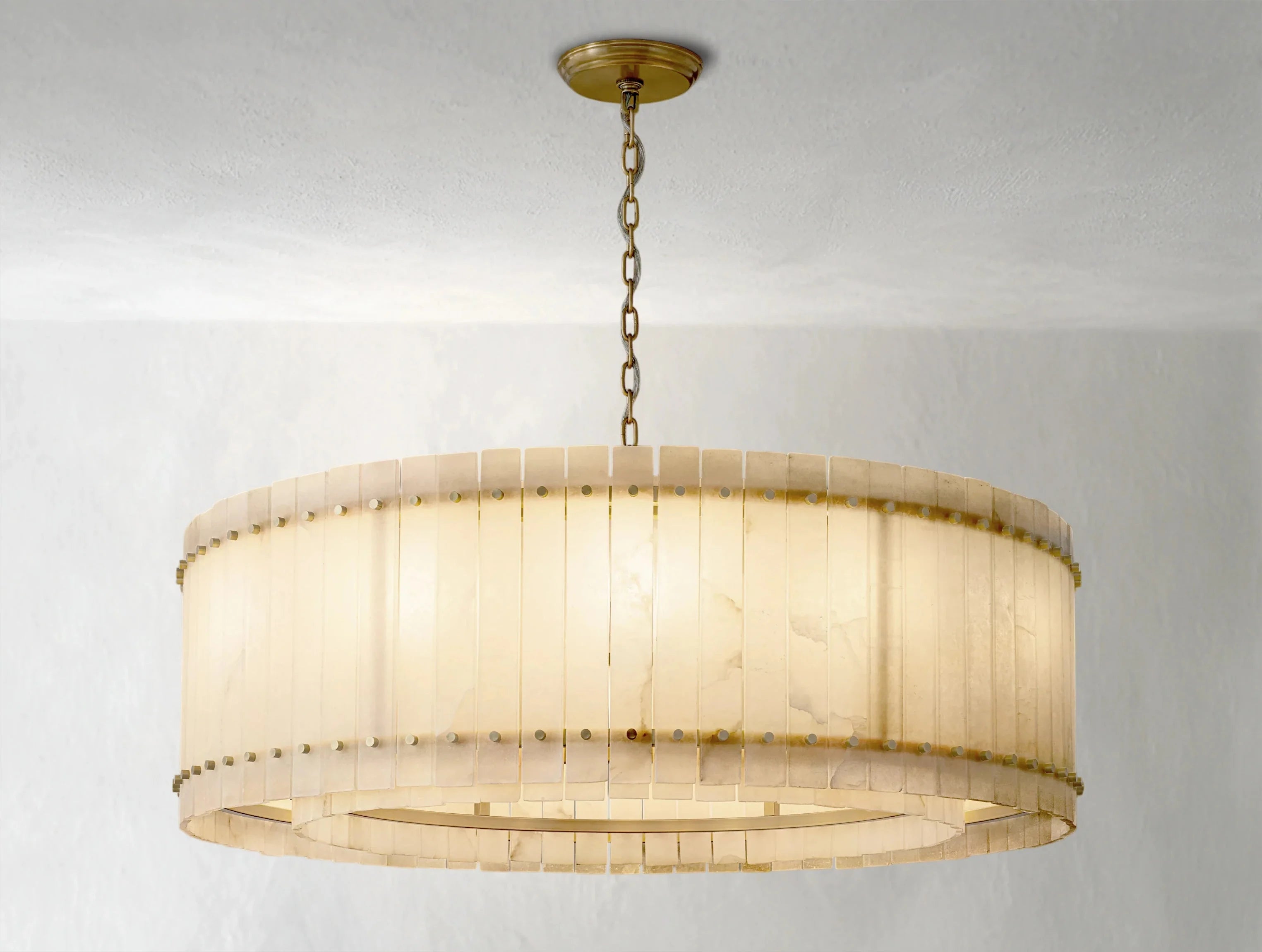 Royce Alabaster Round Chandelier ZELNO LIGHTING