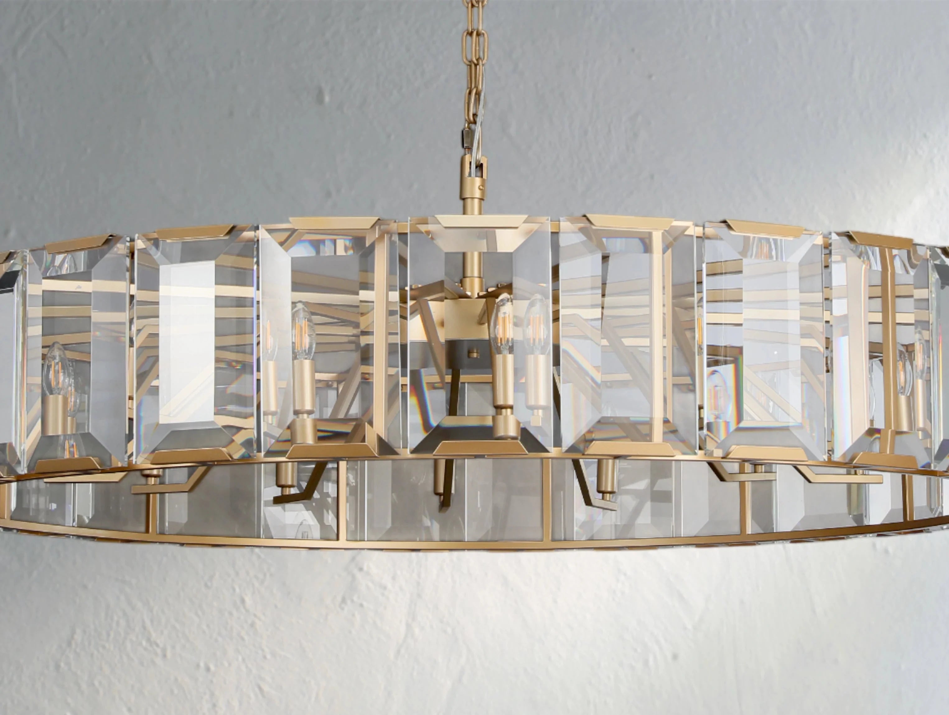 Valonne Crystal Round Chandelier ZELNO LIGHTING