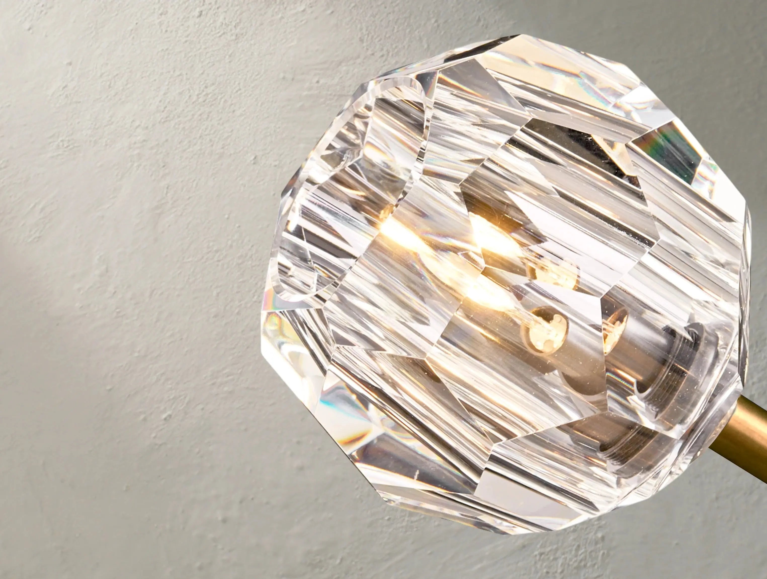 Orbital Cristal Glass Round Chandelier ZELNO LIGHTING