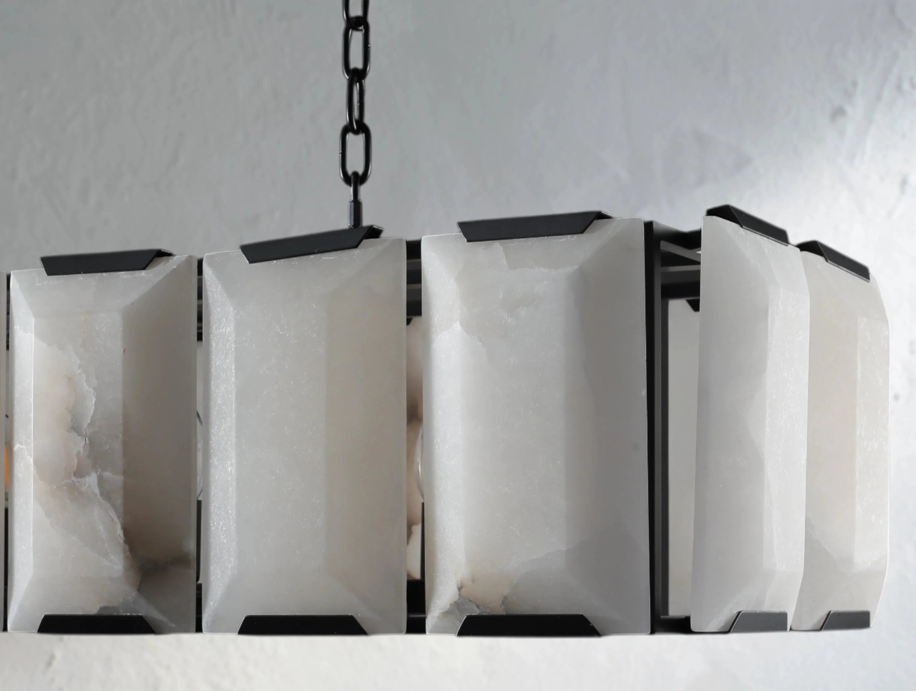 Valonne Calcite Rectangular Chandelier ZELNO LIGHTING