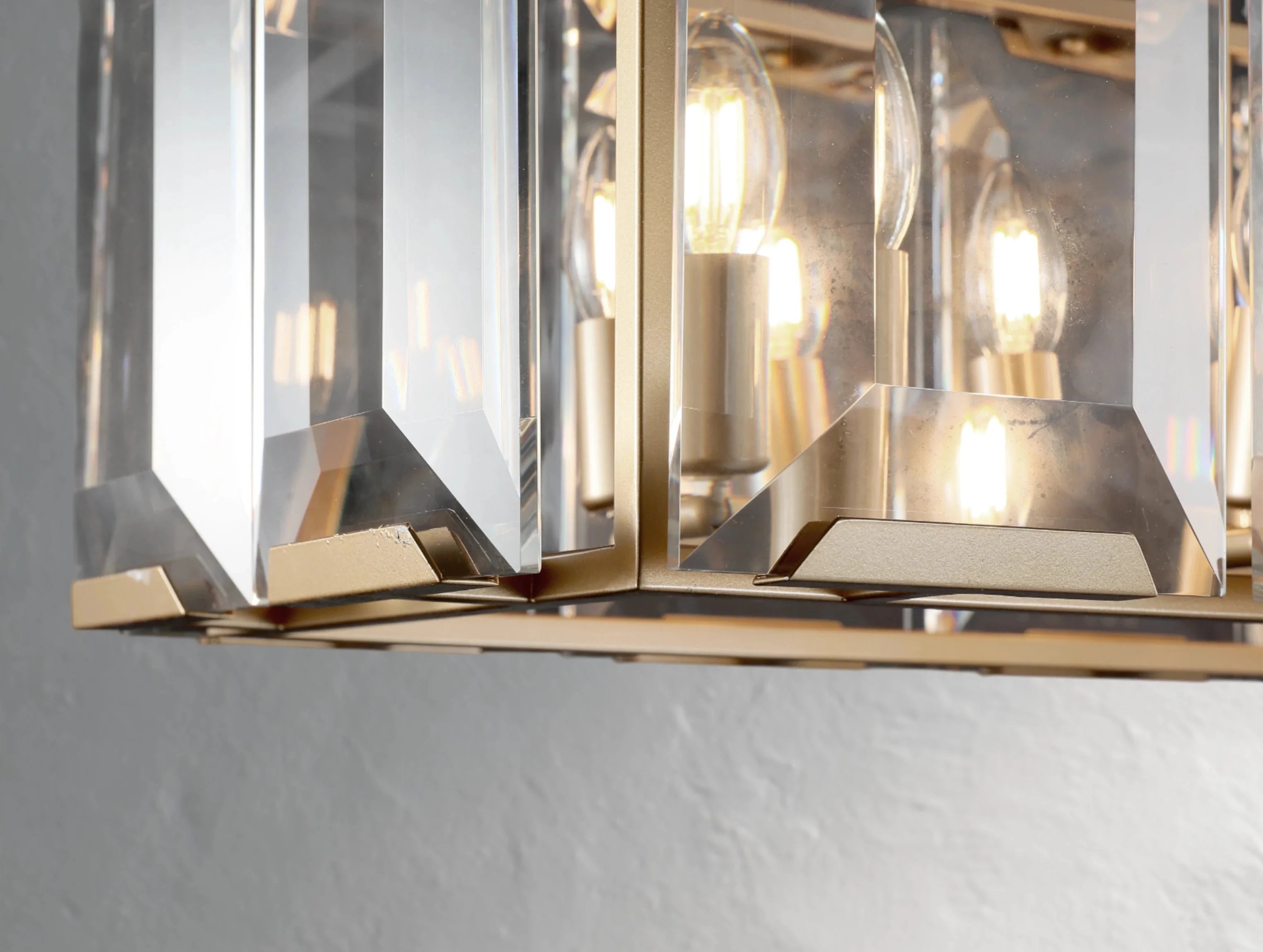 Valonne Crystal Rectangular Chandelier ZELNO LIGHTING