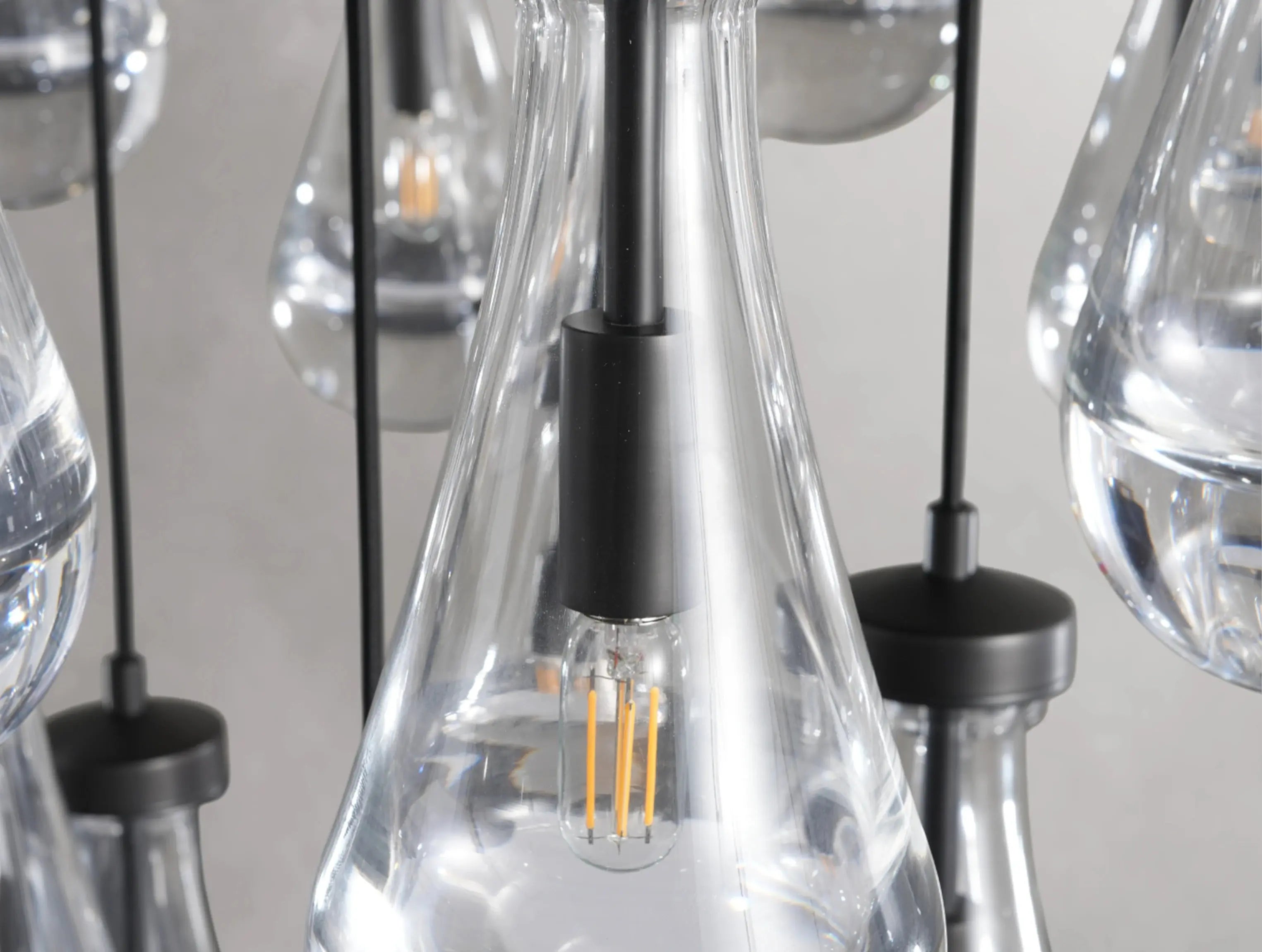 Rainfall Round Chandelier ZELNO LIGHTING