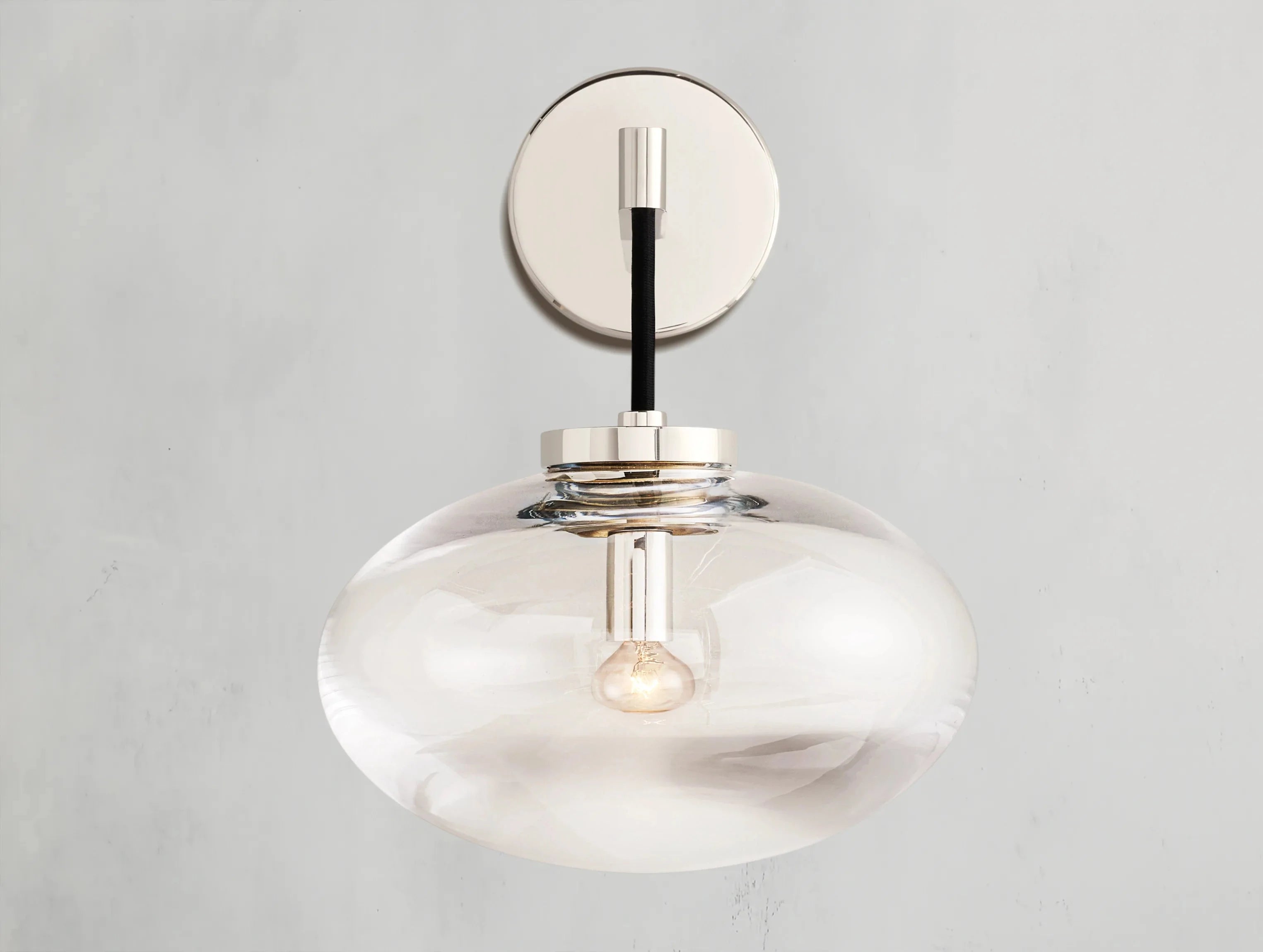 Cabret Glass Sconce ZELNO LIGHTING