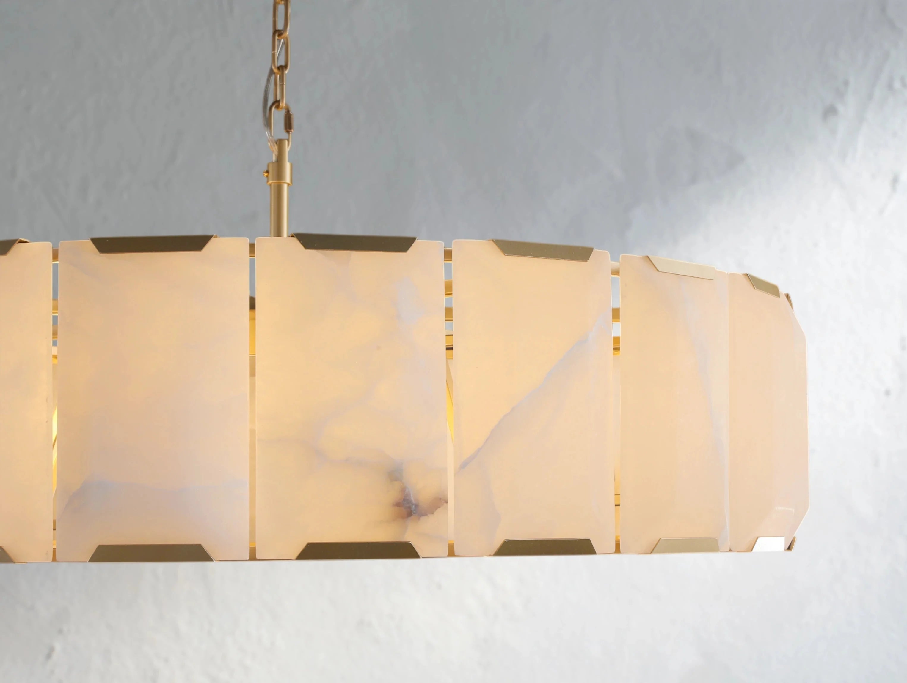 Valonne Calcite Round Chandelier ZELNO LIGHTING