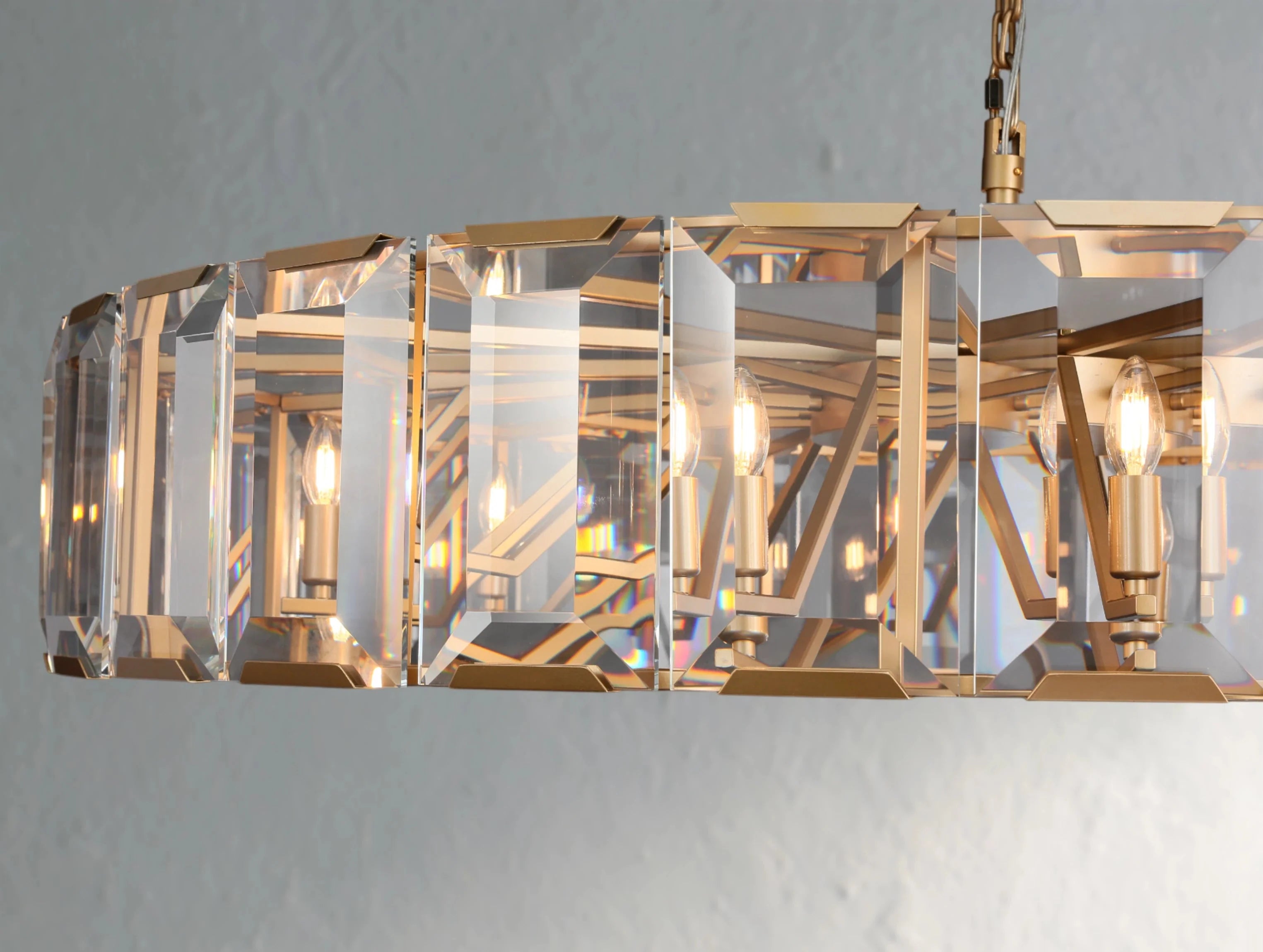 Valonne Crystal Round Chandelier ZELNO LIGHTING