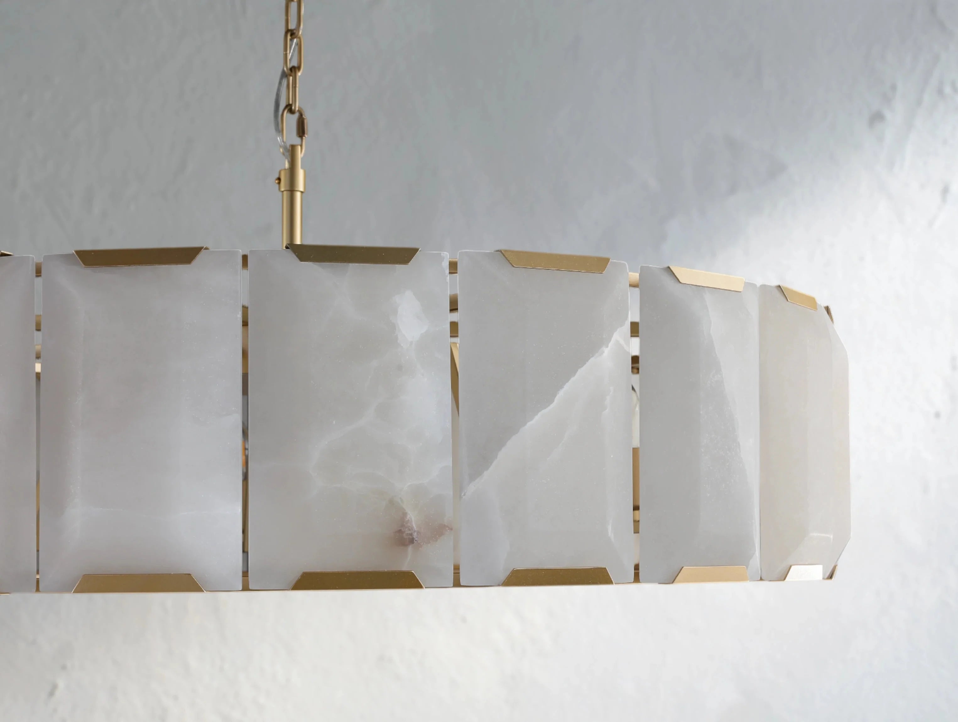 Valonne Calcite Round Chandelier ZELNO LIGHTING